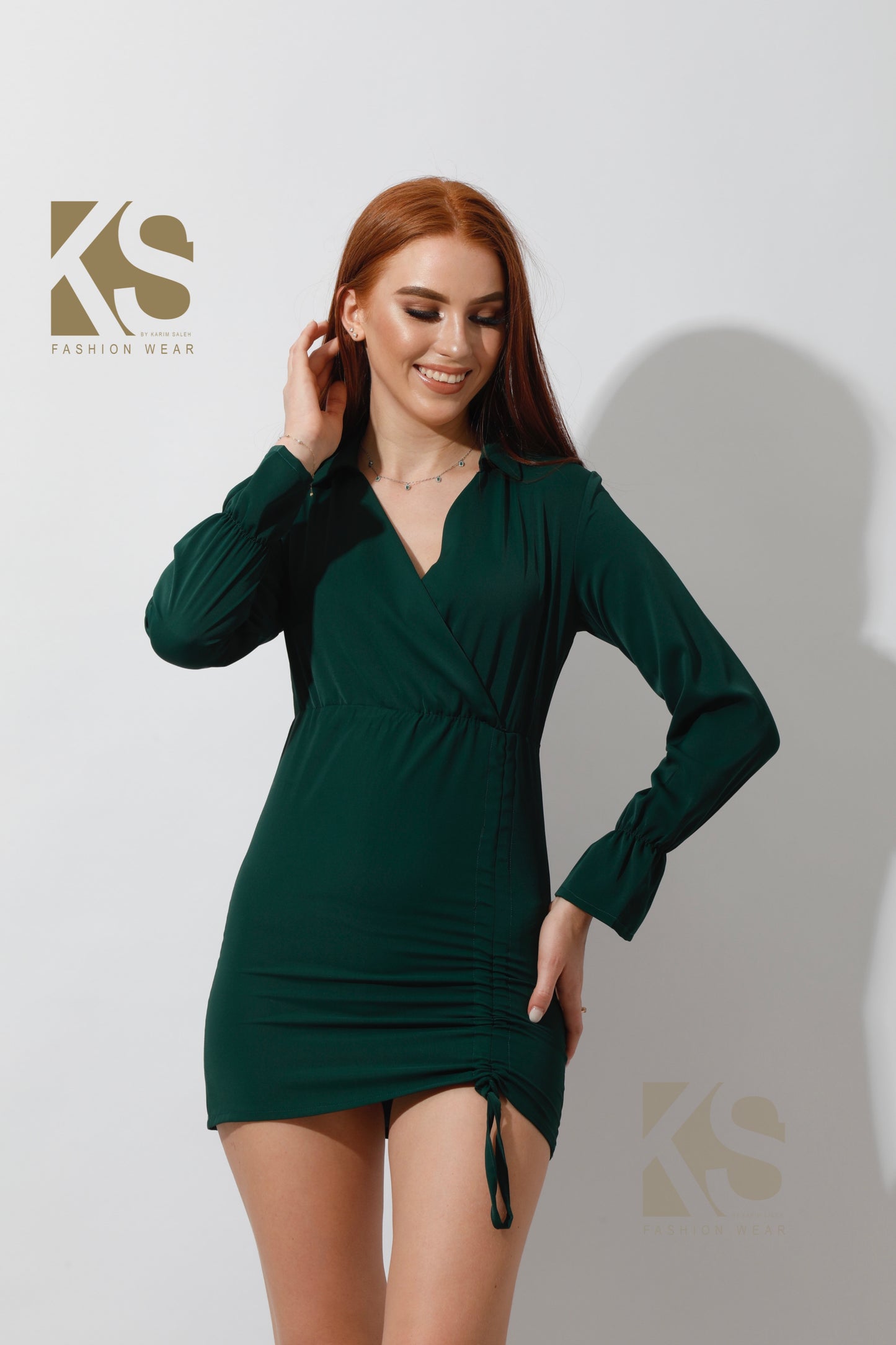 Dress Shirt With Long Sleeves - Dark Green