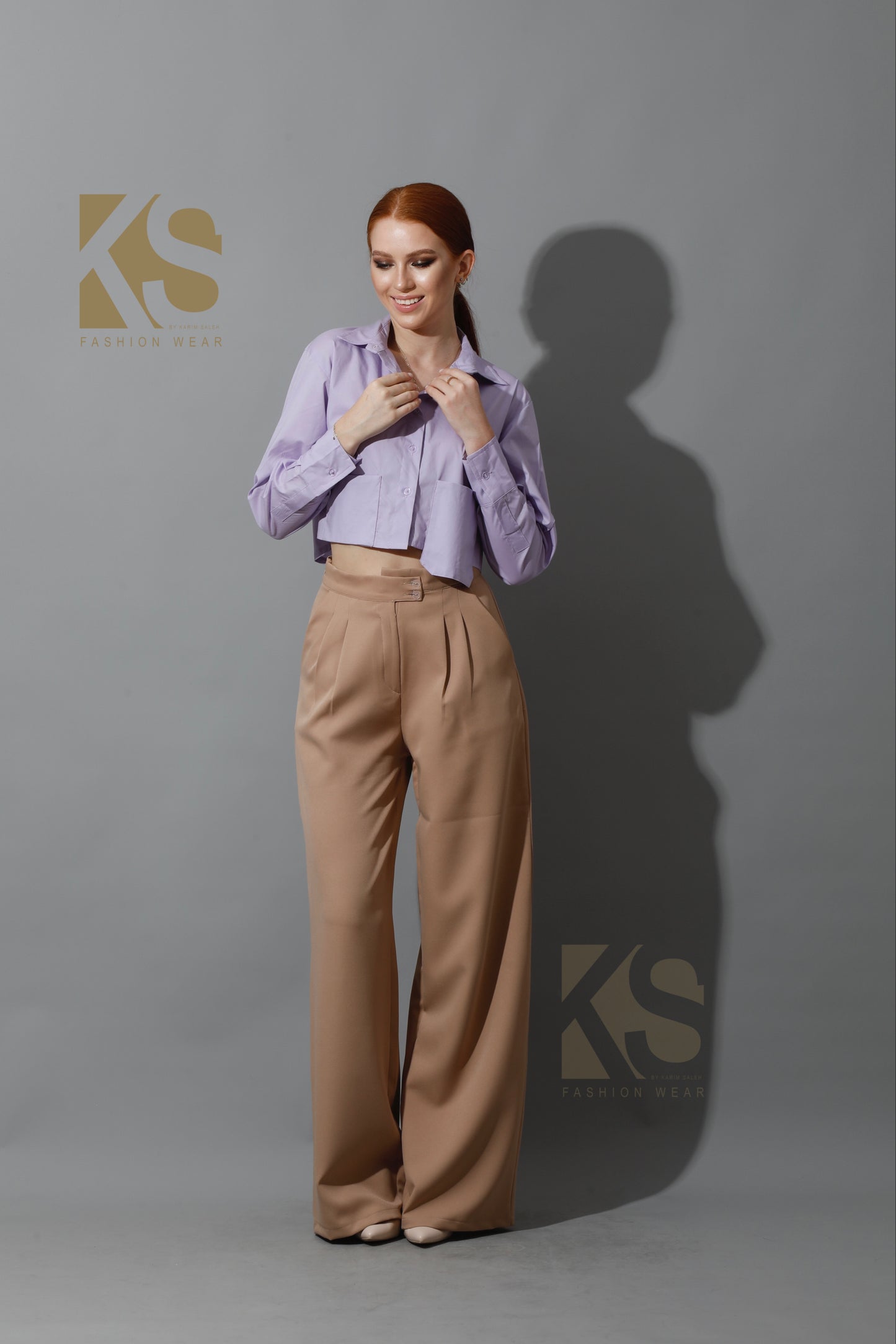 Cropped Shirt - Lavender