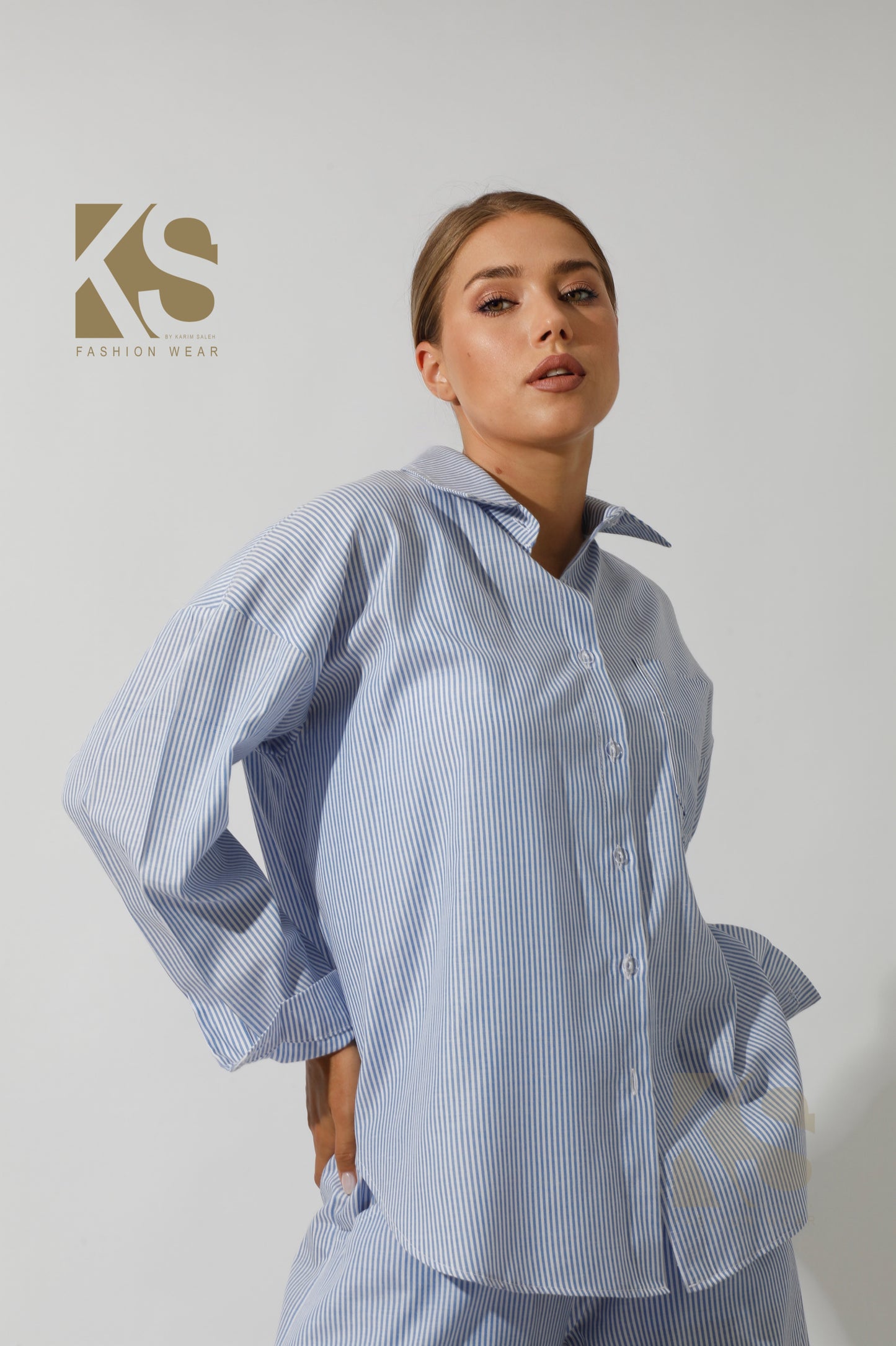 Lose Striped Shirt - Striped Blue