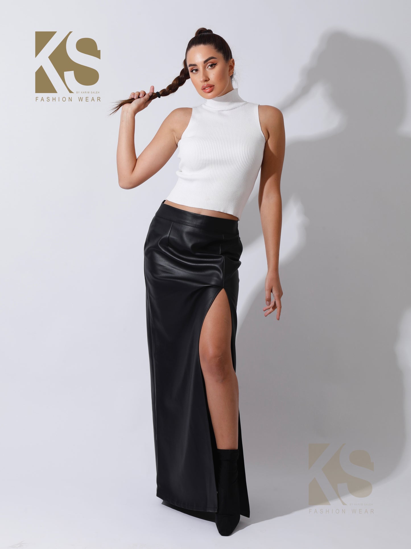 Knitted HalfNeck Top - Coffee