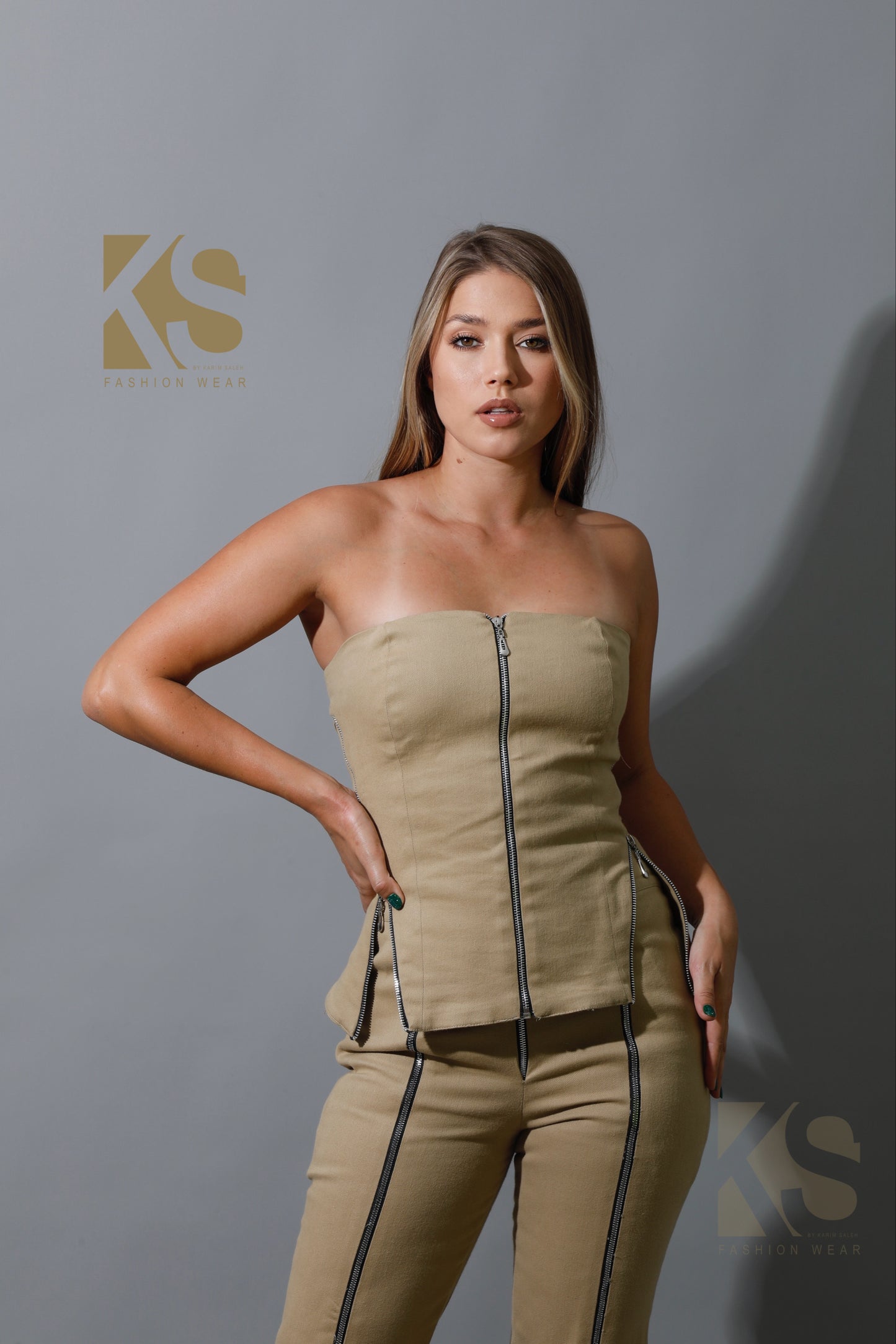 Co-Ord Some Protel Top - Beige