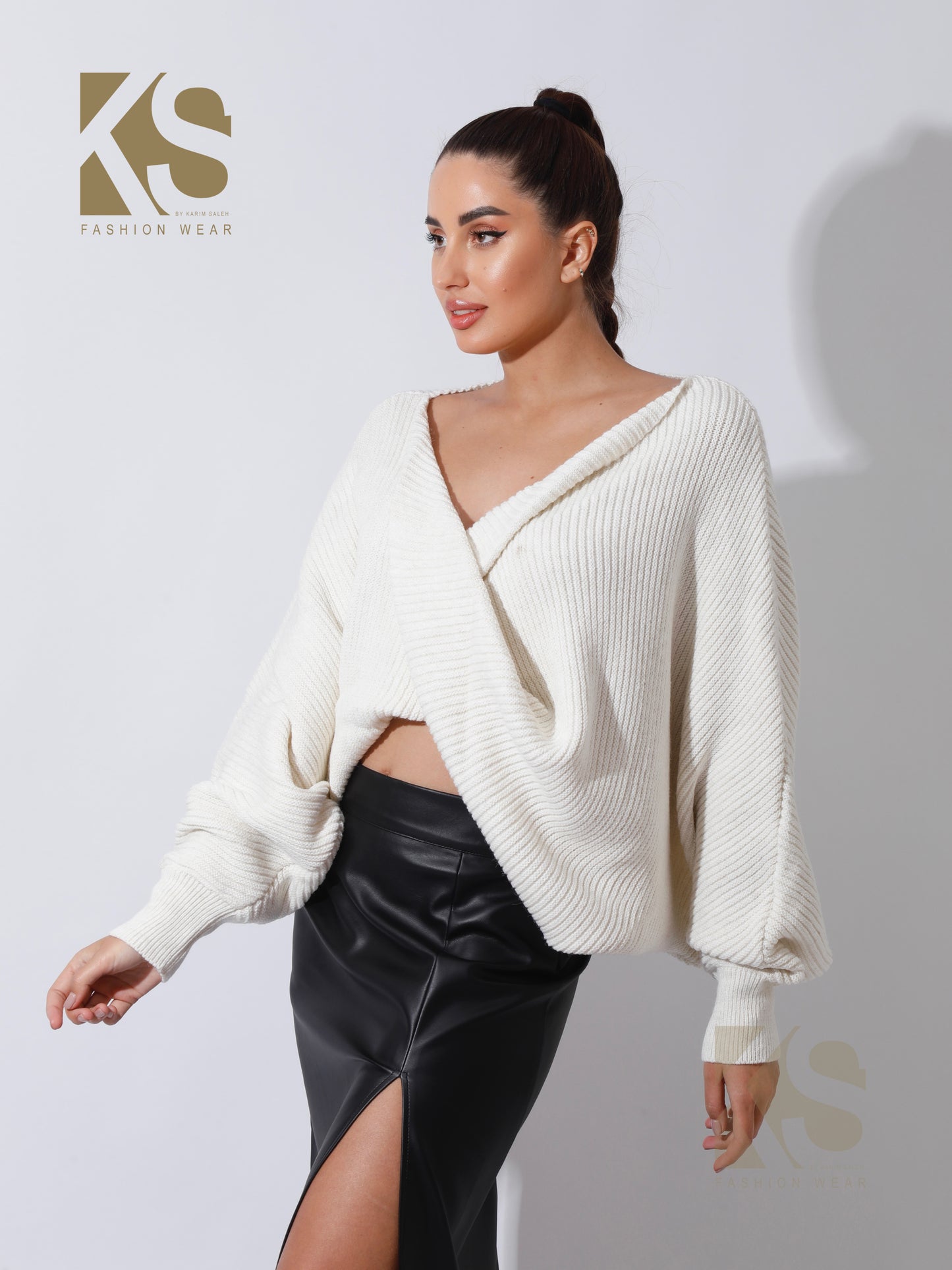 Twisted Trico Top - OffWhite