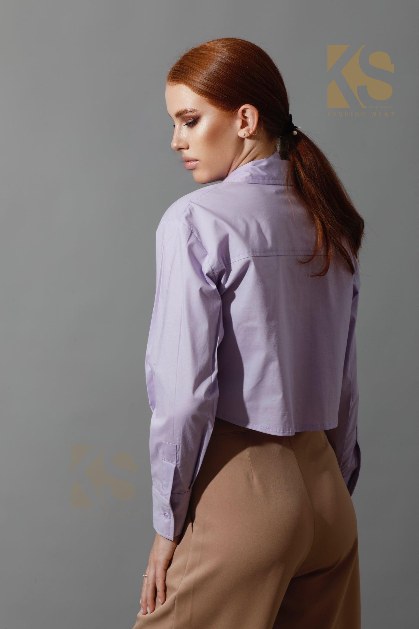 Cropped Shirt - Lavender