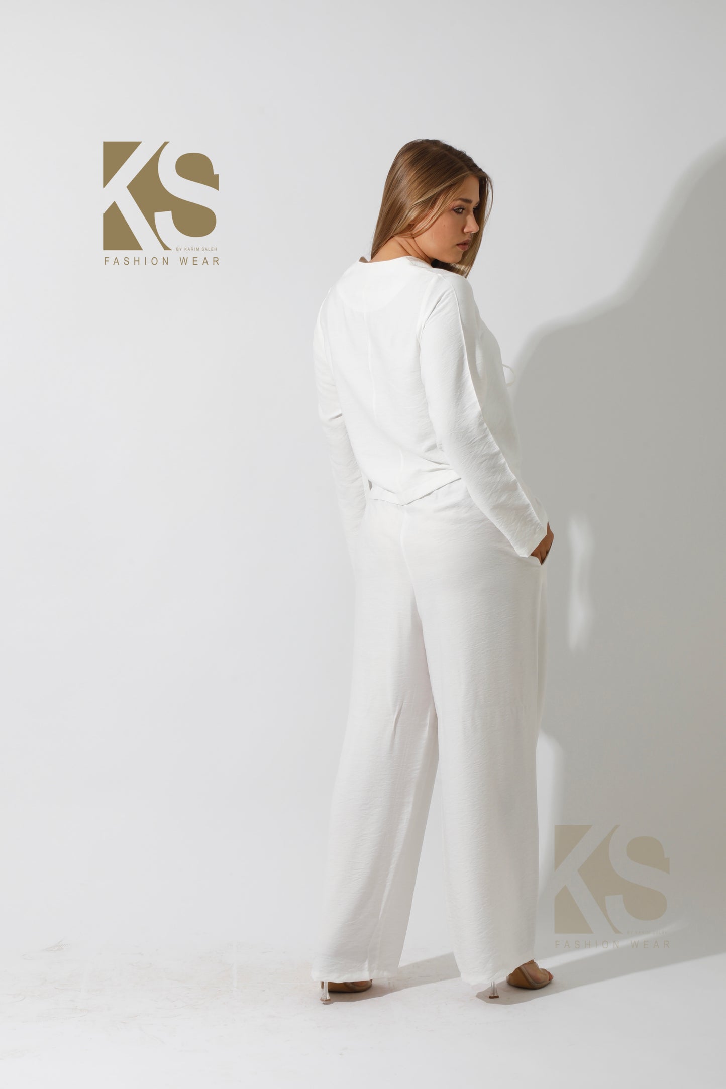 Co-Ord Lose Tied Pants - White