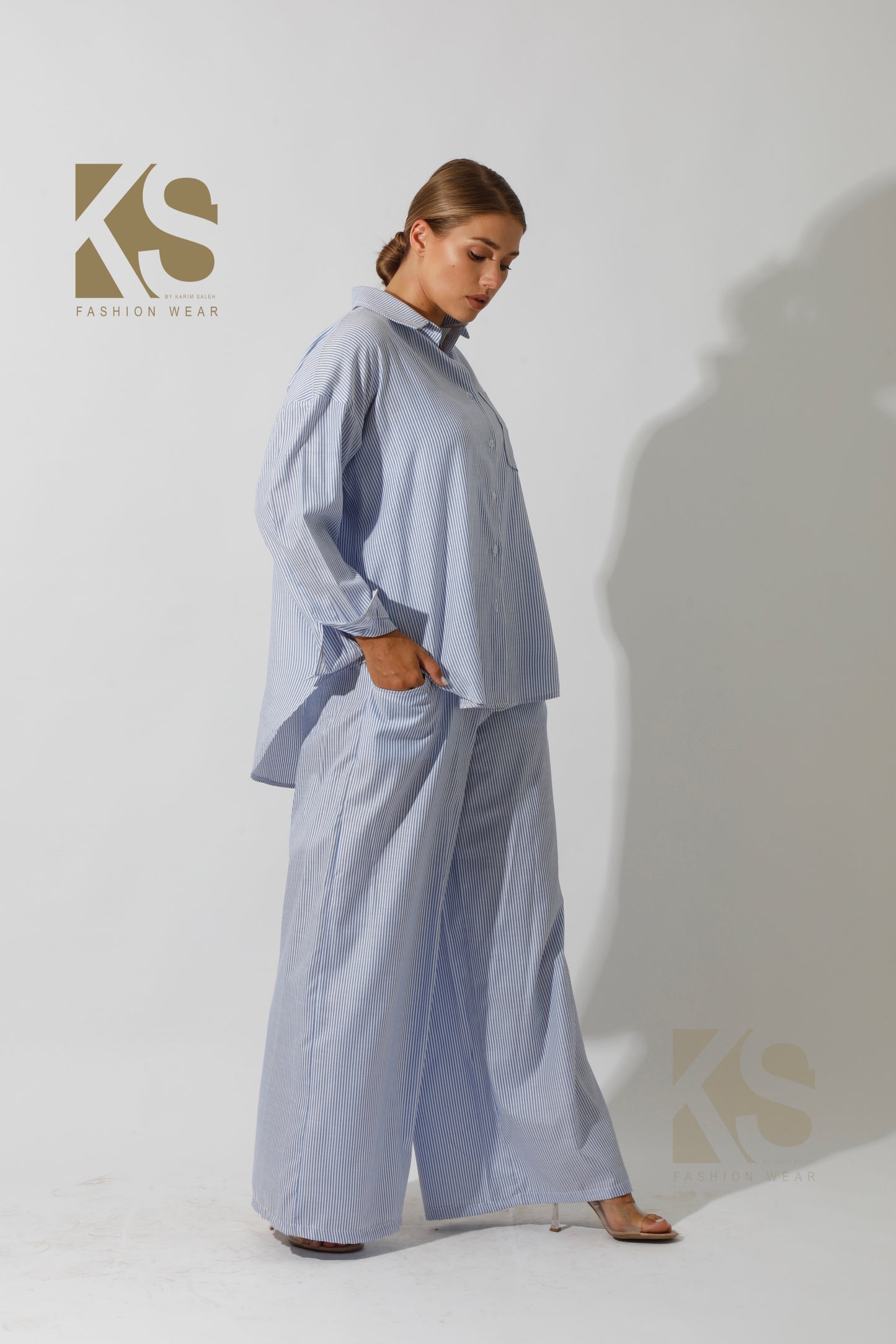 Lose Striped Shirt - Striped Blue