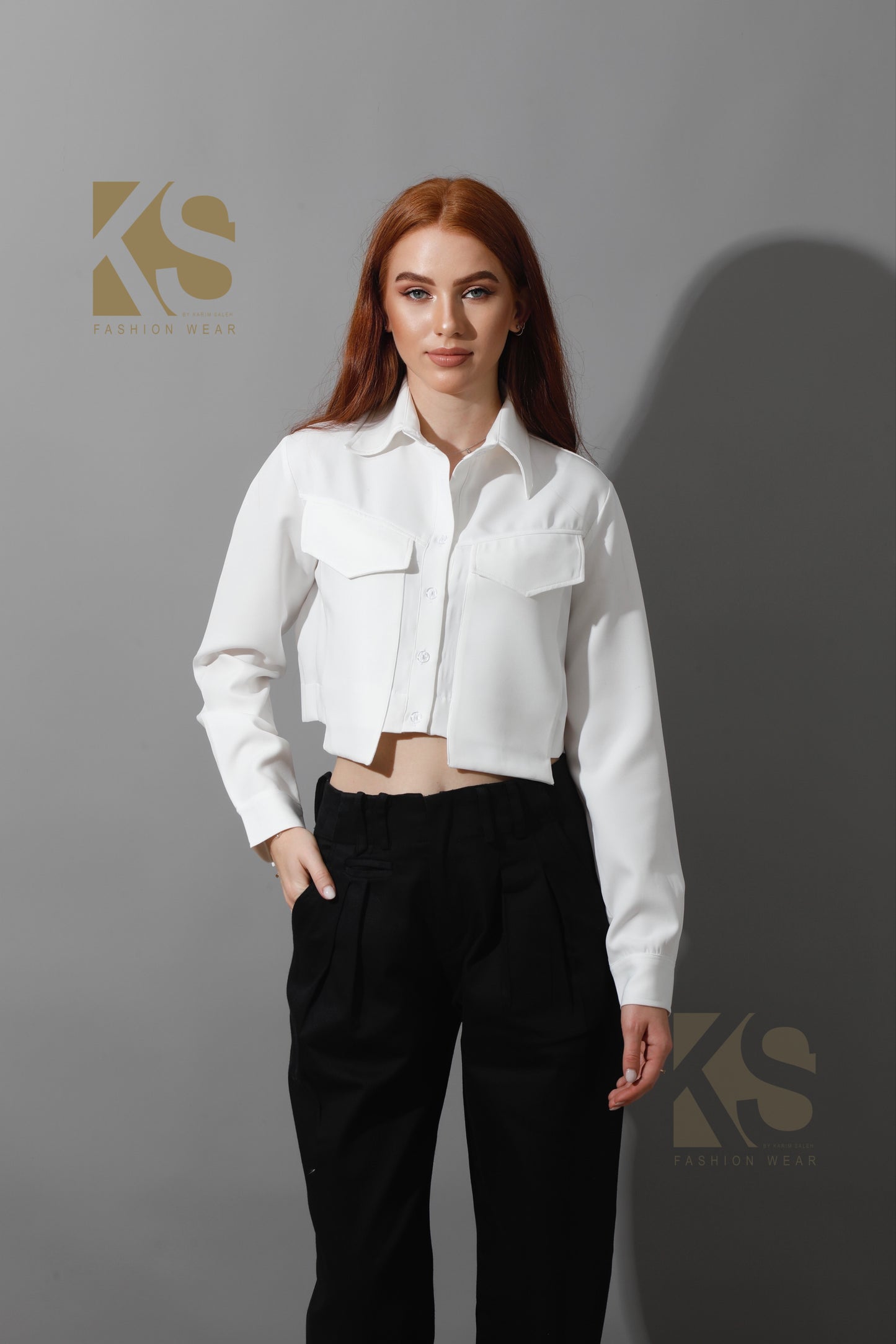 High Rise Paper-Bag Pants - Black