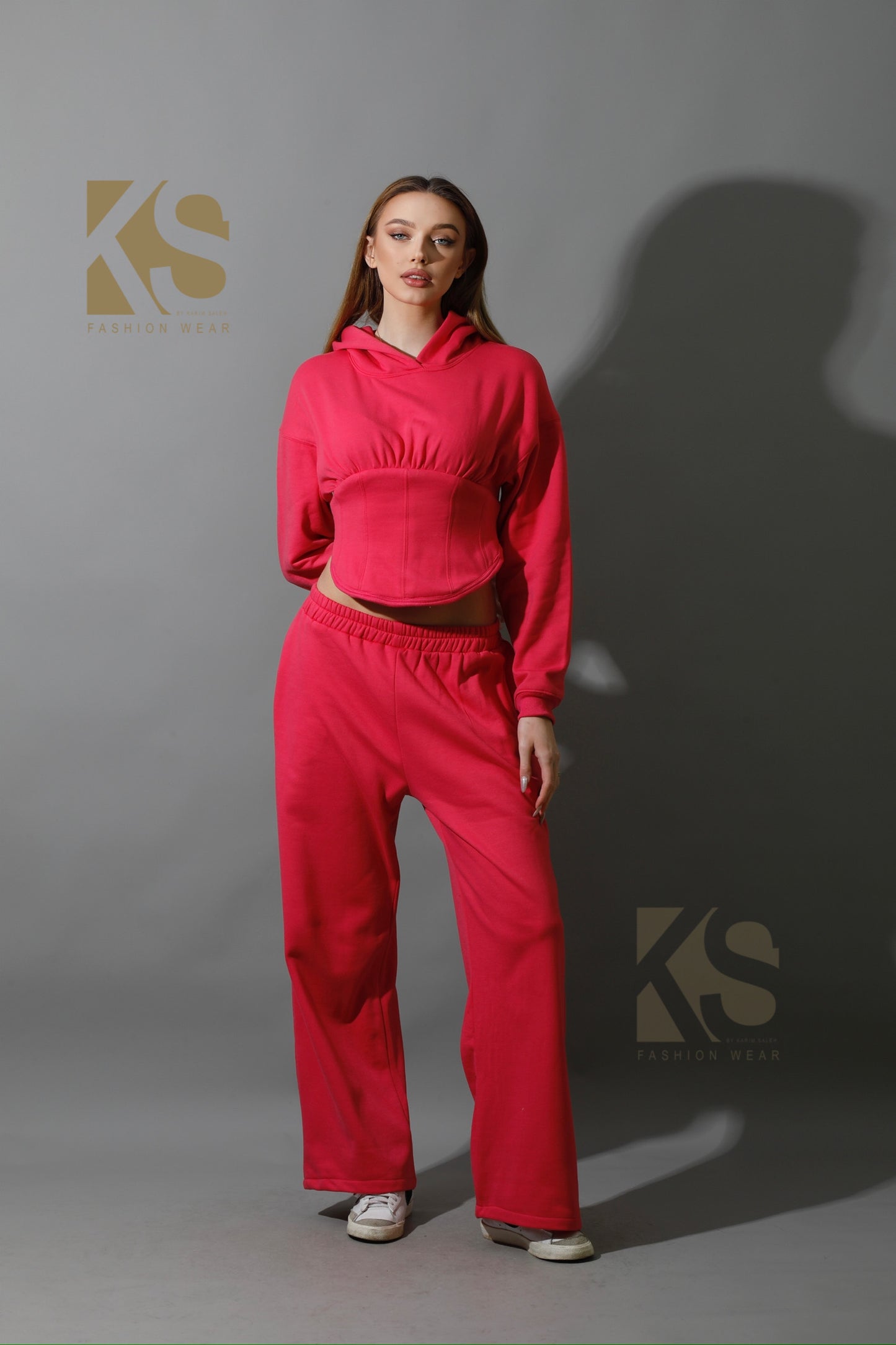 Corset Hoodie Set - Barbie Pink