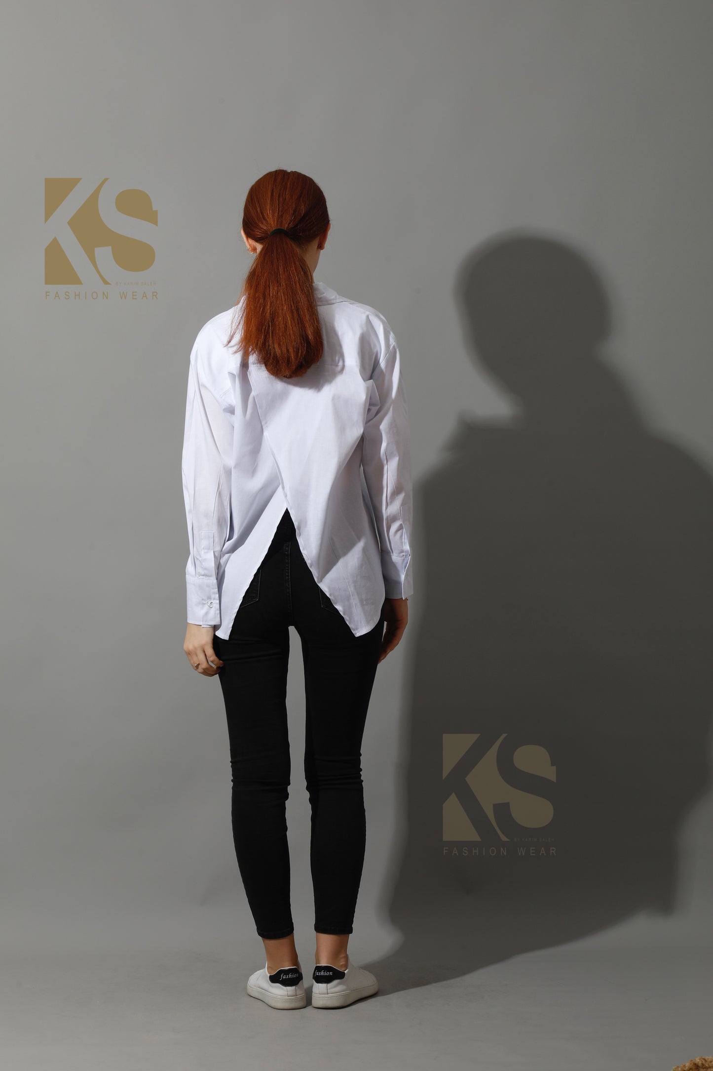 Back Slit Shirt - White