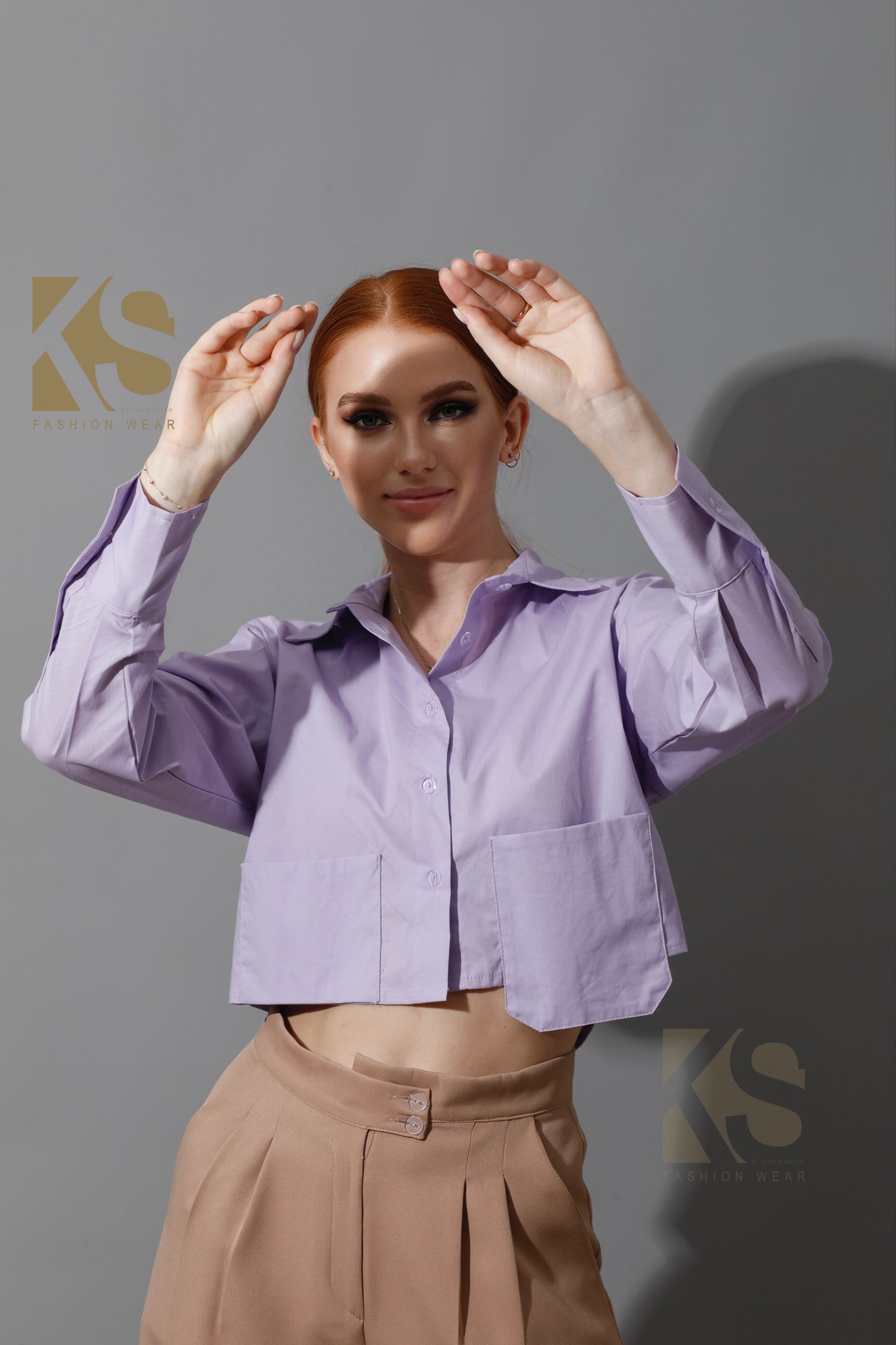 Cropped Shirt - Lavender