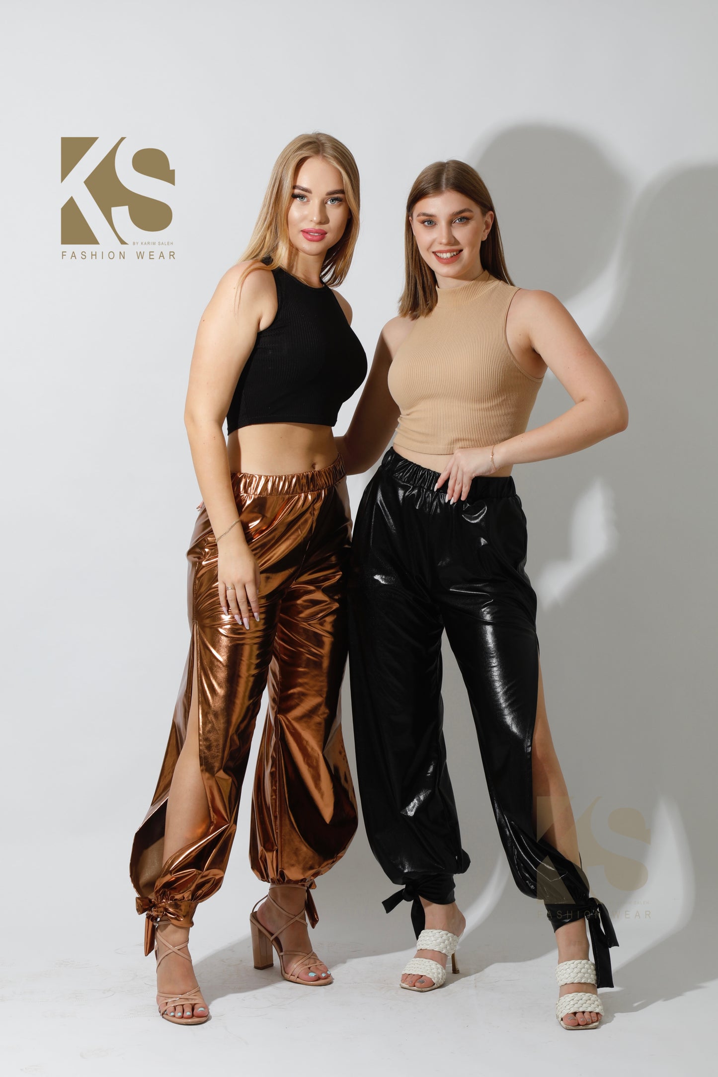 Side Slit Trousers - Dark Gold