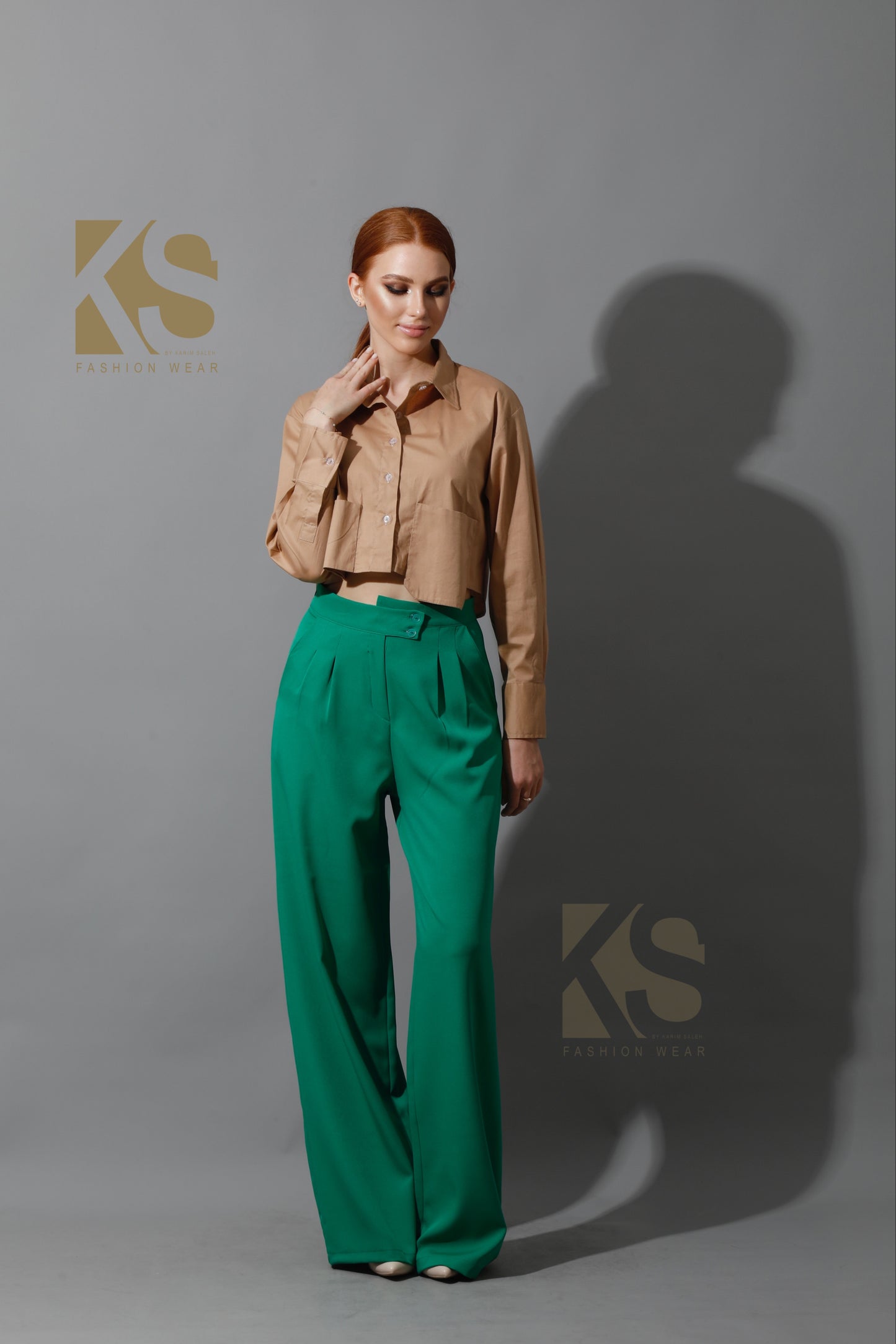 Cropped Shirt - Beige