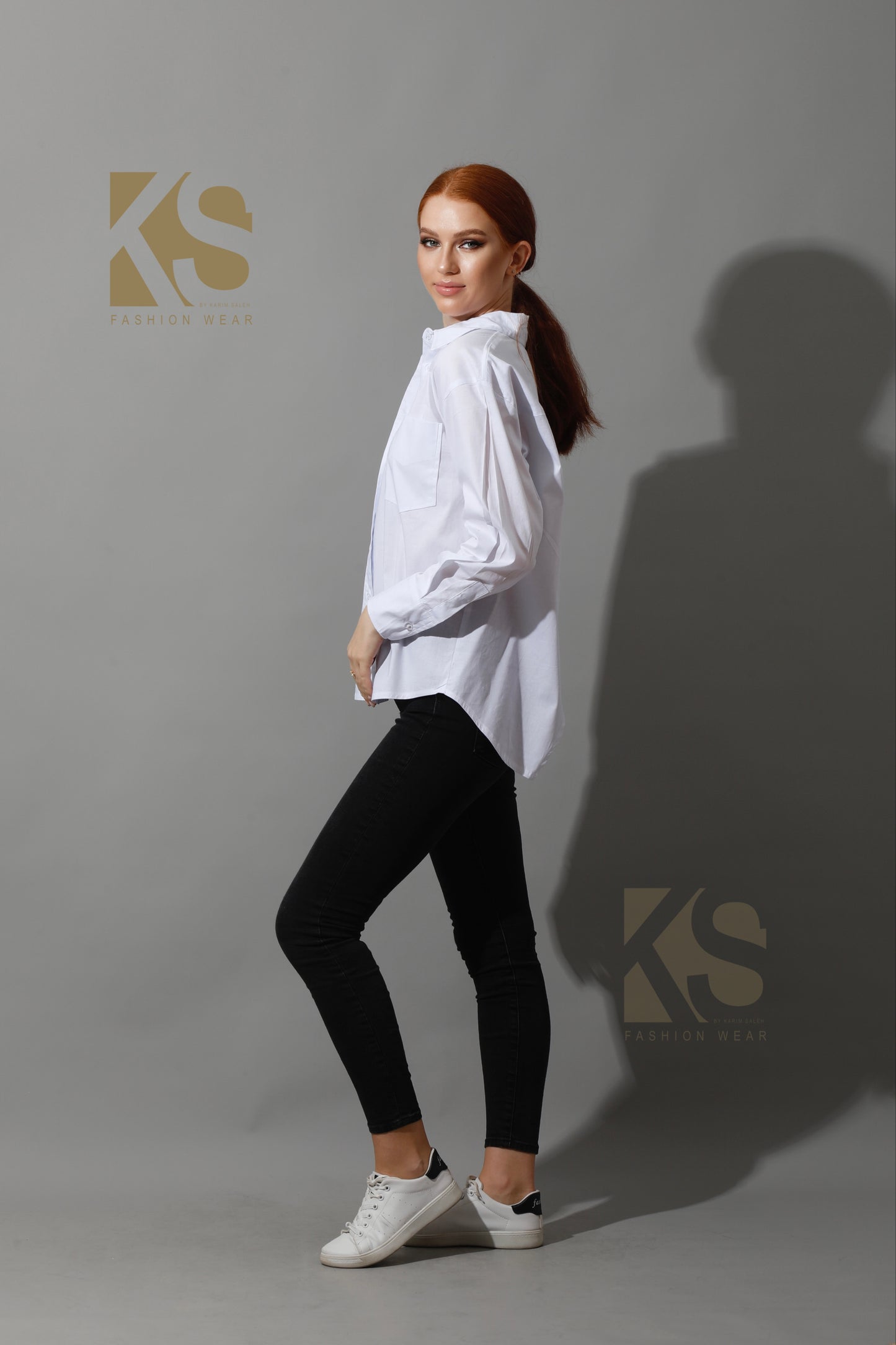 Back Slit Shirt - White