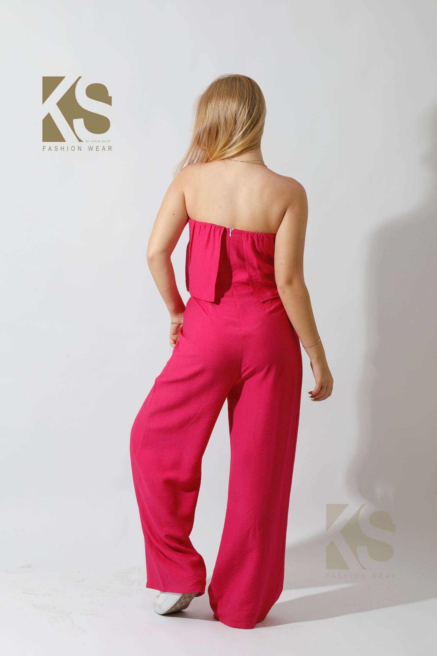 Wide Leg Jumpsuit - Barbie Pink