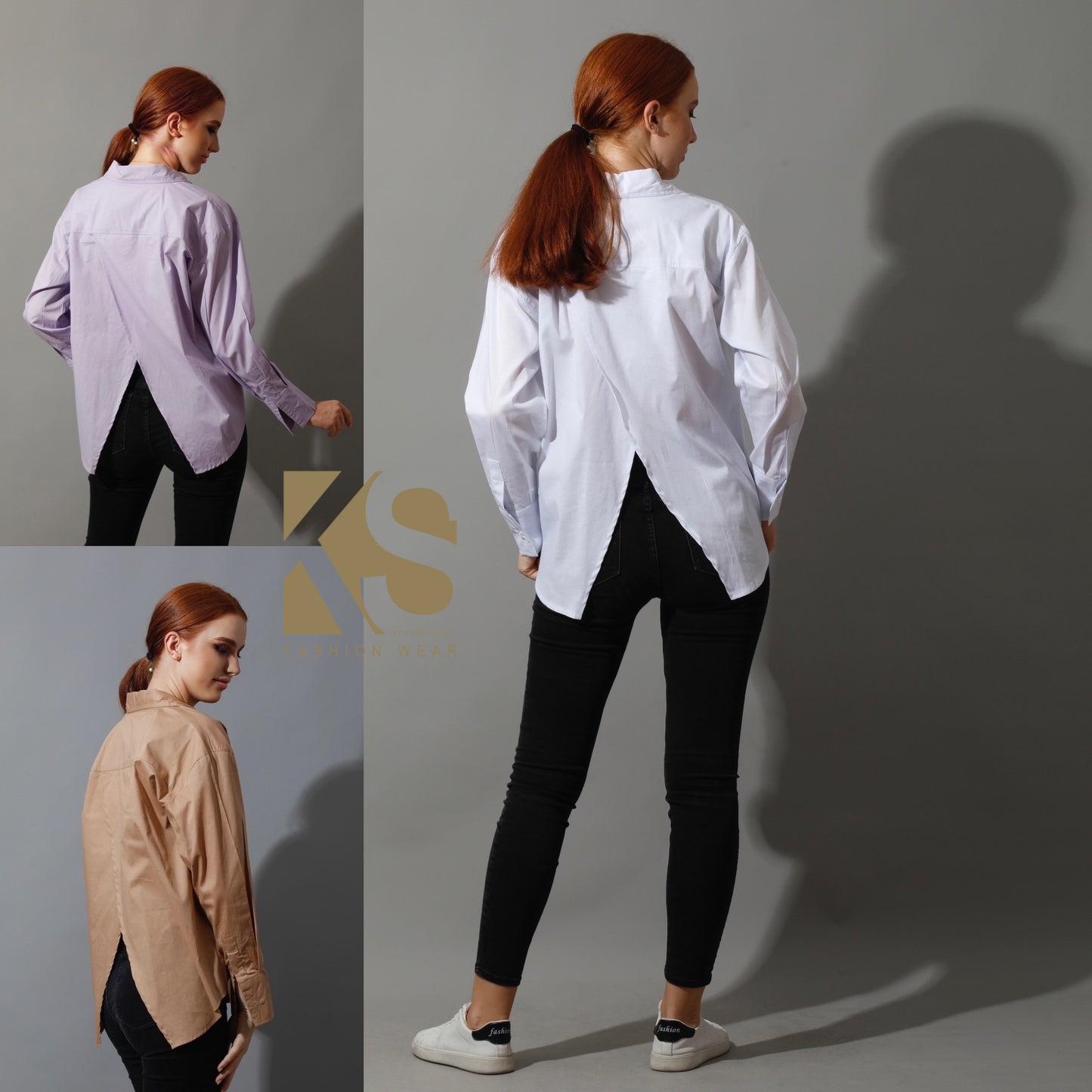 Back Slit Shirt - Lavender