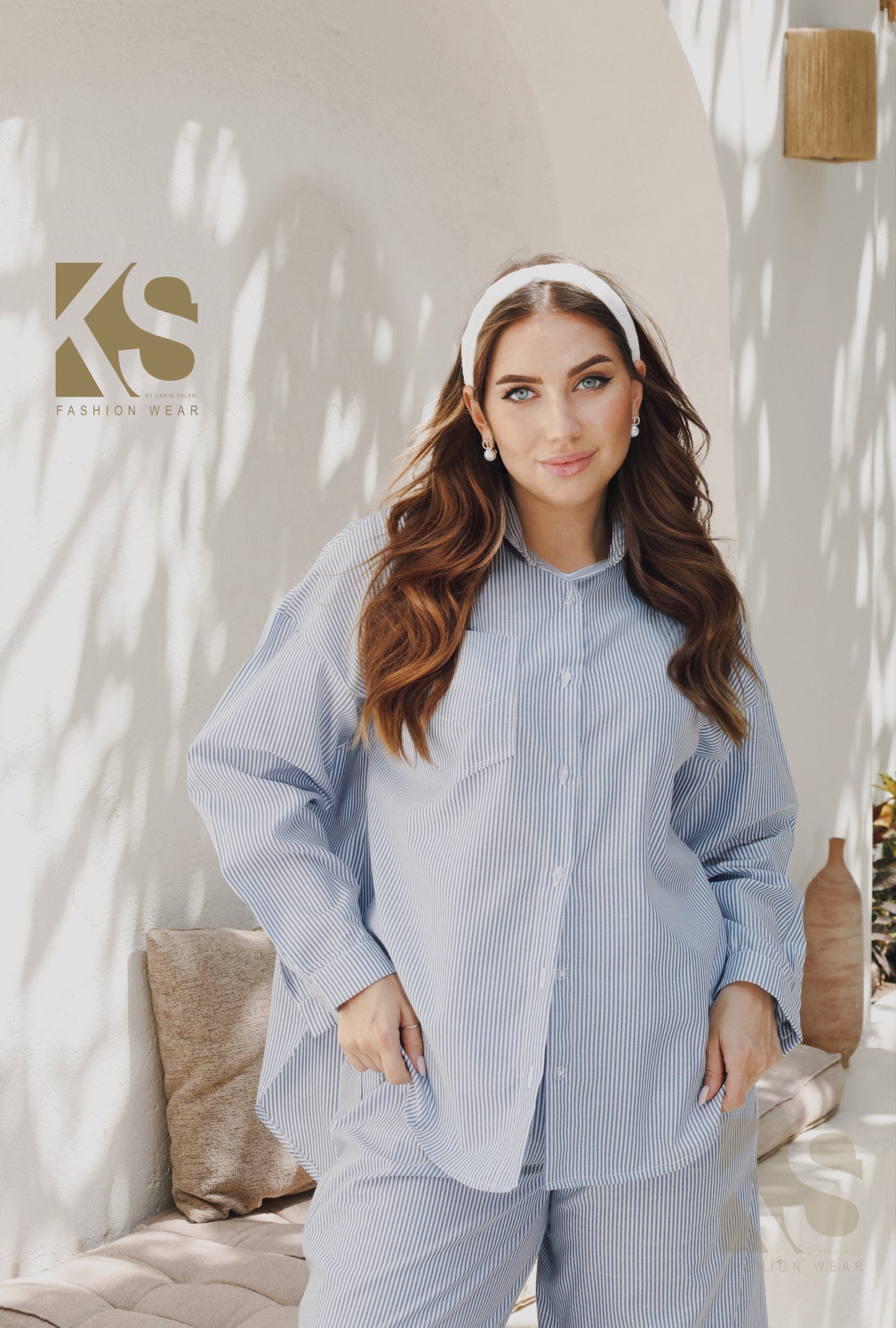 Lose Striped Shirt - Striped Blue