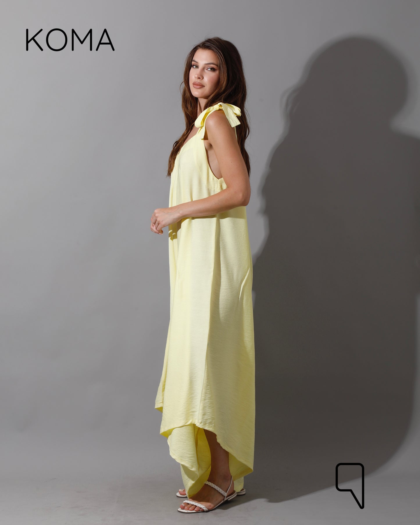 Tied Up Lose Jumpsuit - Dusty Yellow