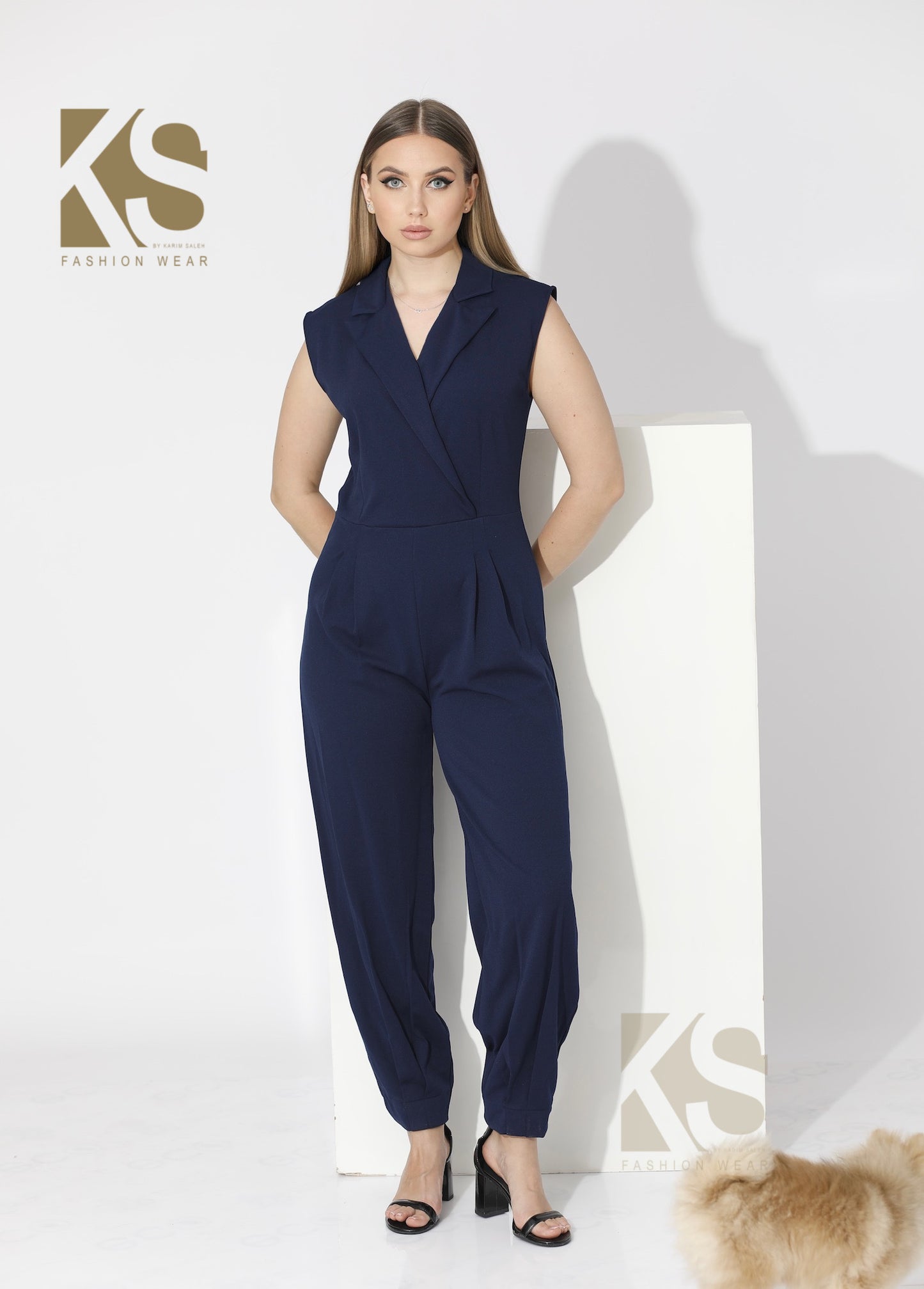 Wrapped Jumpsuit Sleeveless - Navy