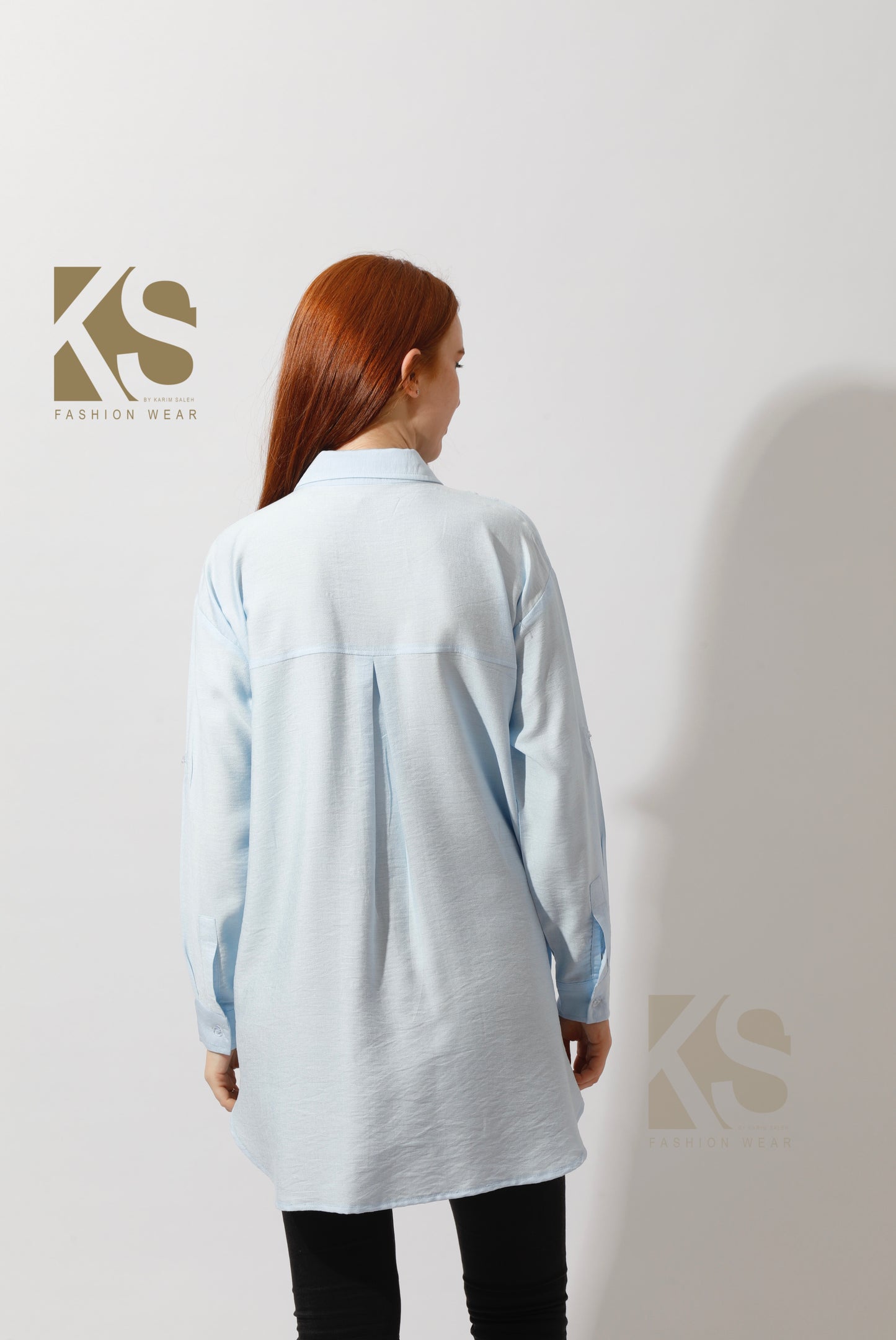 Shirt with Two Pockets - Baby Blue