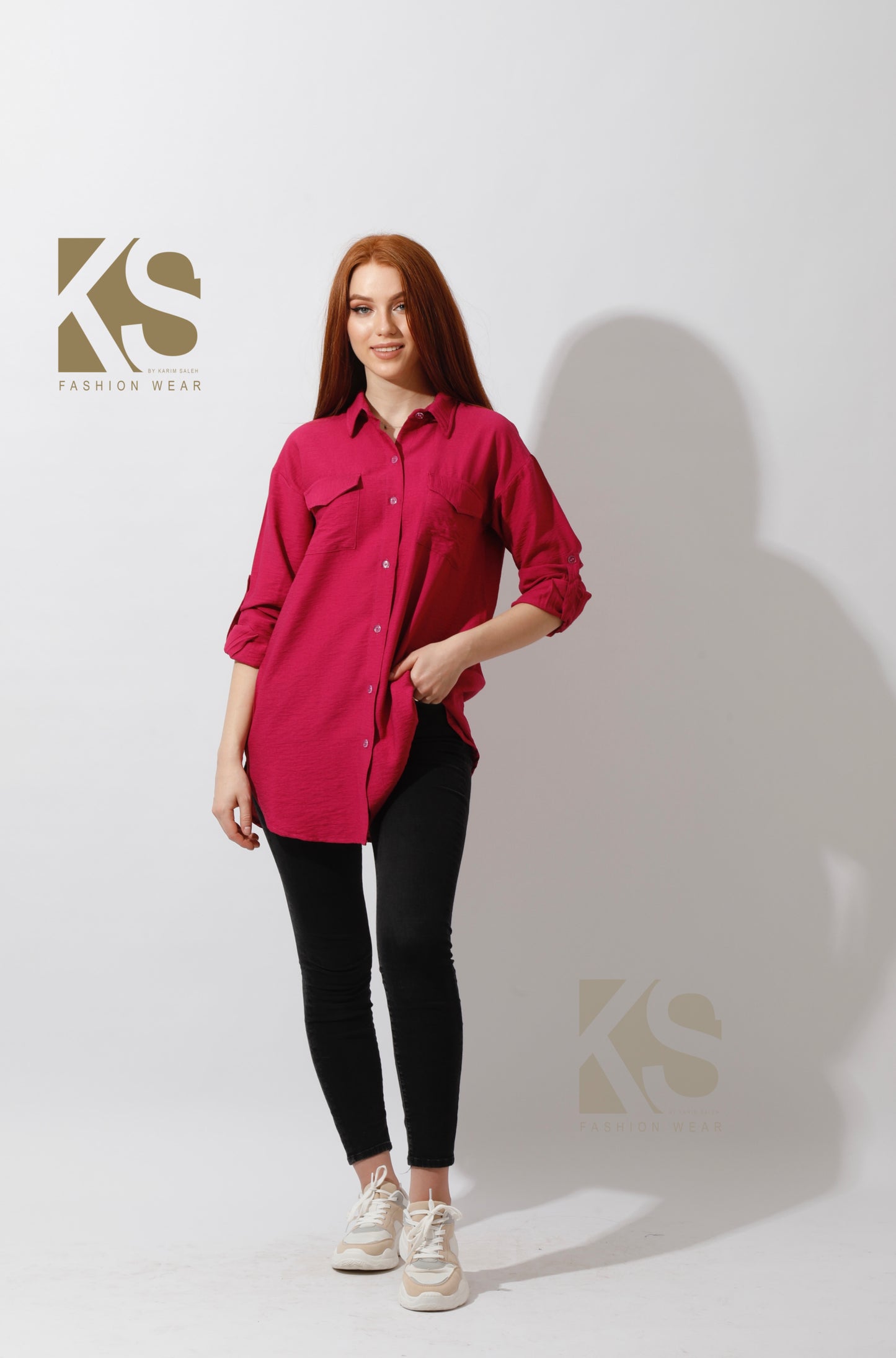 Shirt with Two Pockets - Orchid Purple