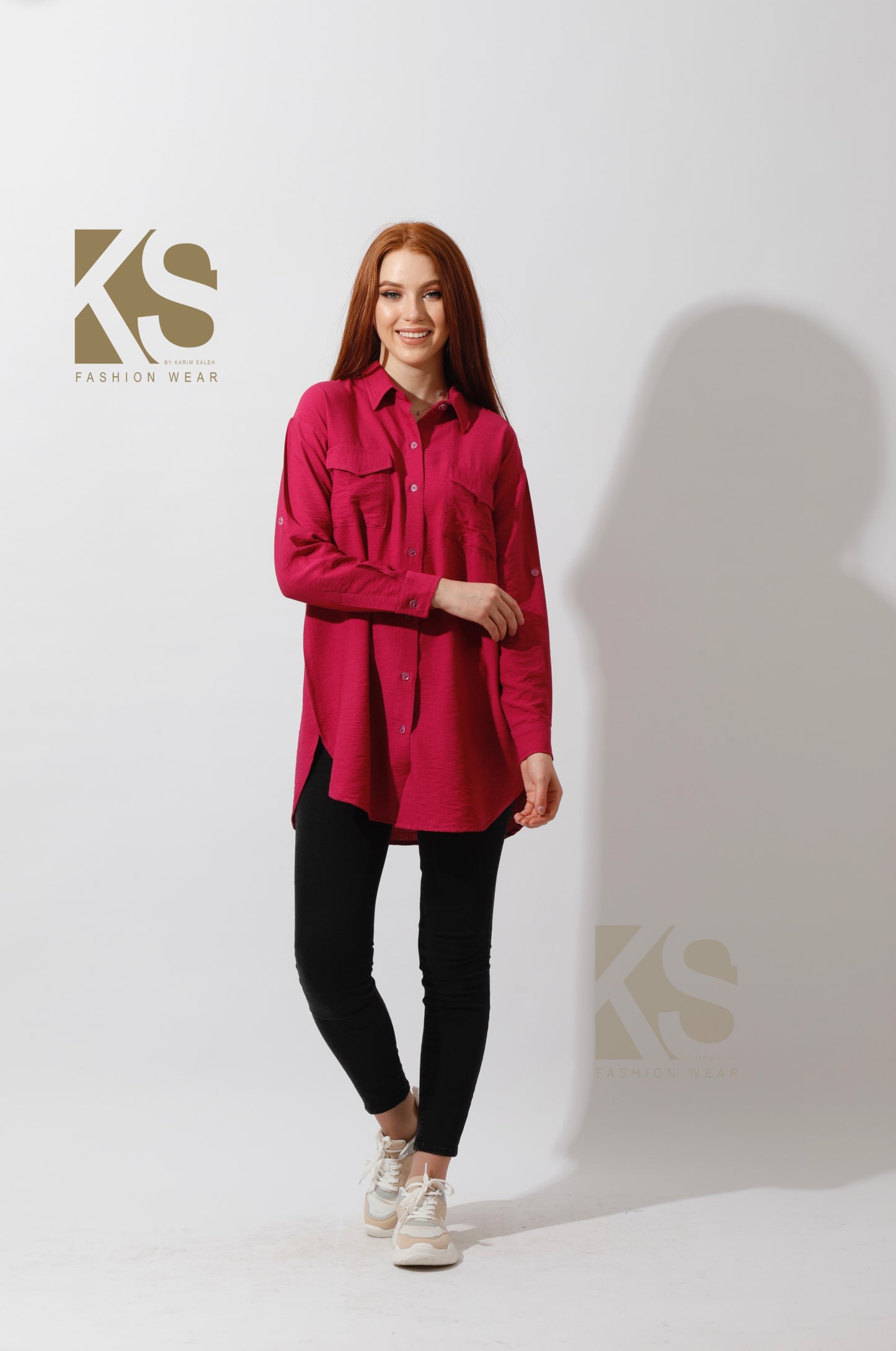 Shirt with Two Pockets - Orchid Purple