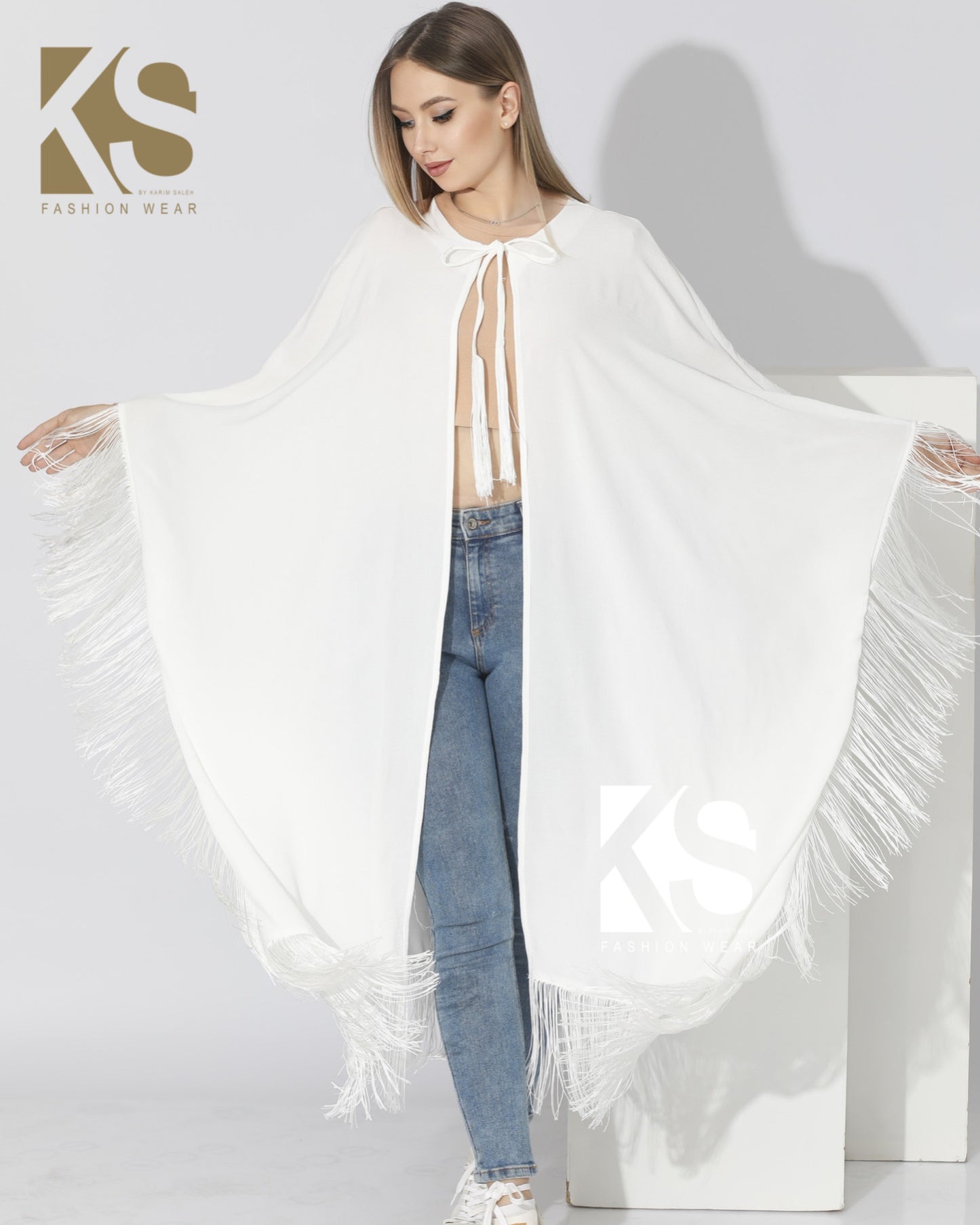 Fringed Cardigan - White