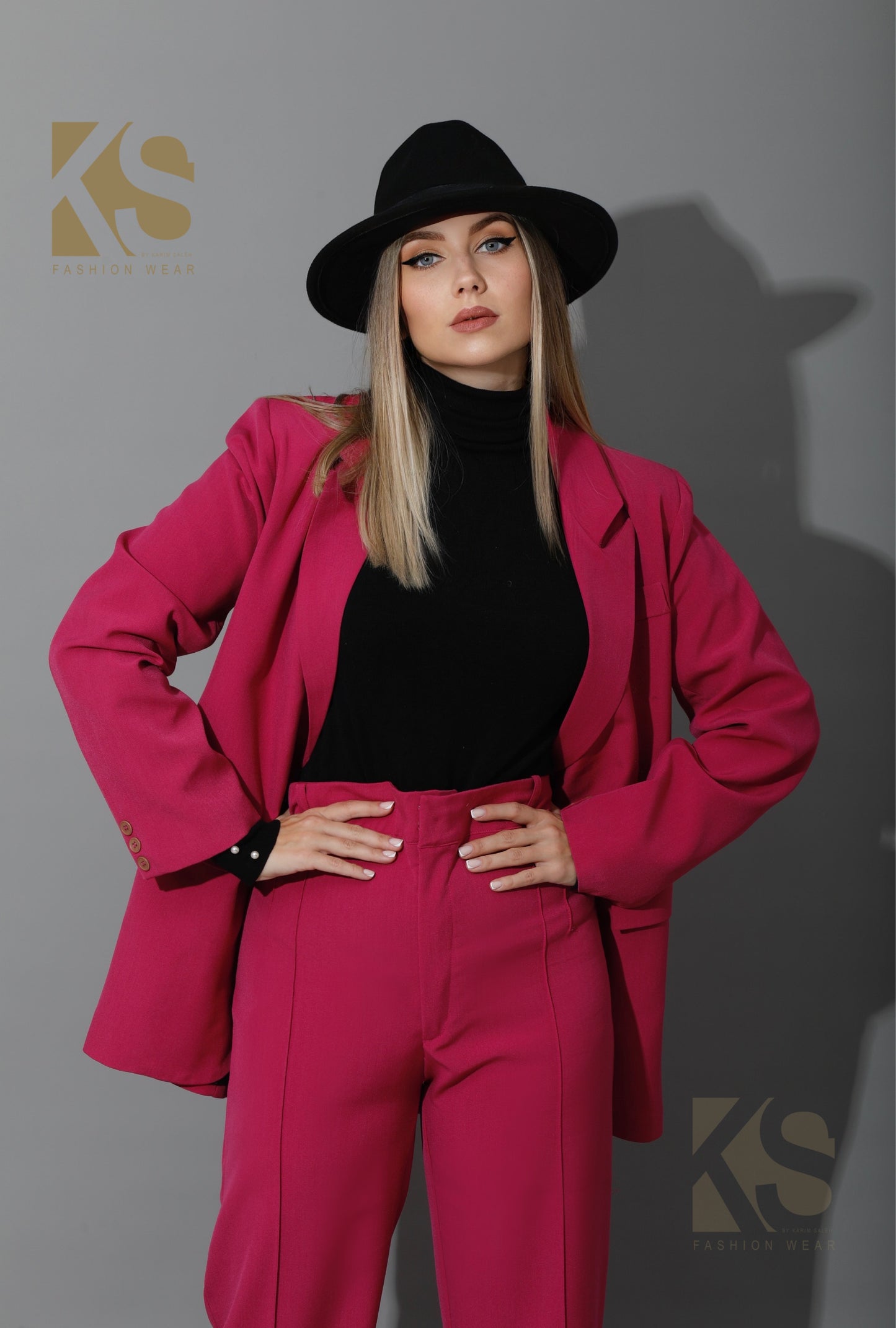 Tailored Oversized Suits - Barbie Pink