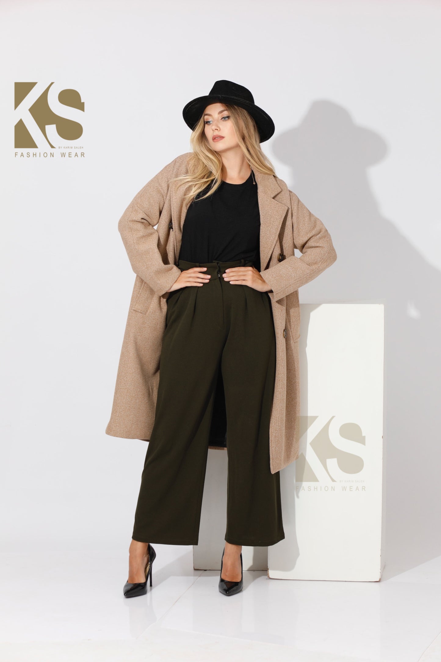 Double Breasted Coat - Beige