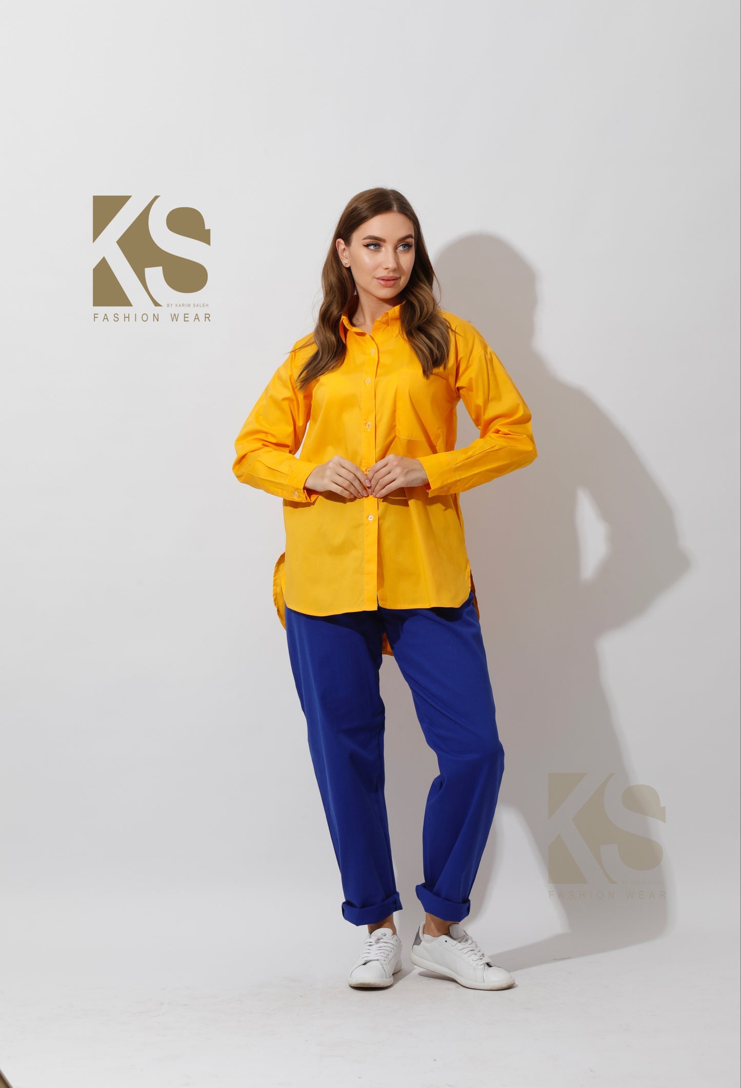 Buttons Back Shirt - Yellow