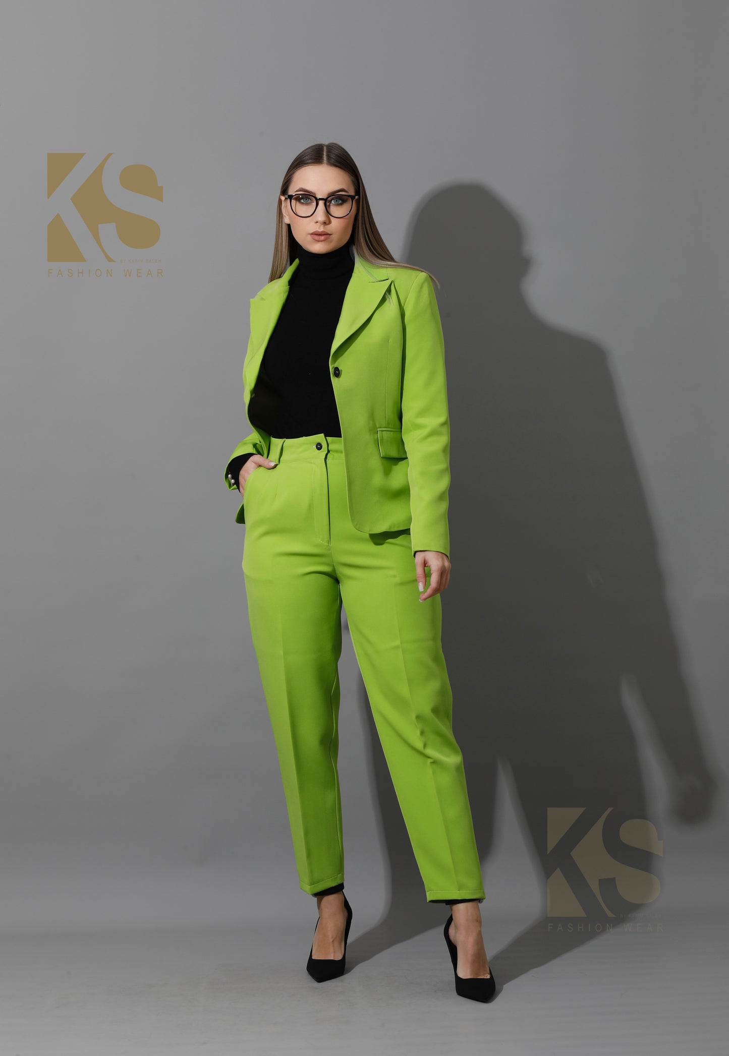Tailored Slim Fit Suits - Lime Green