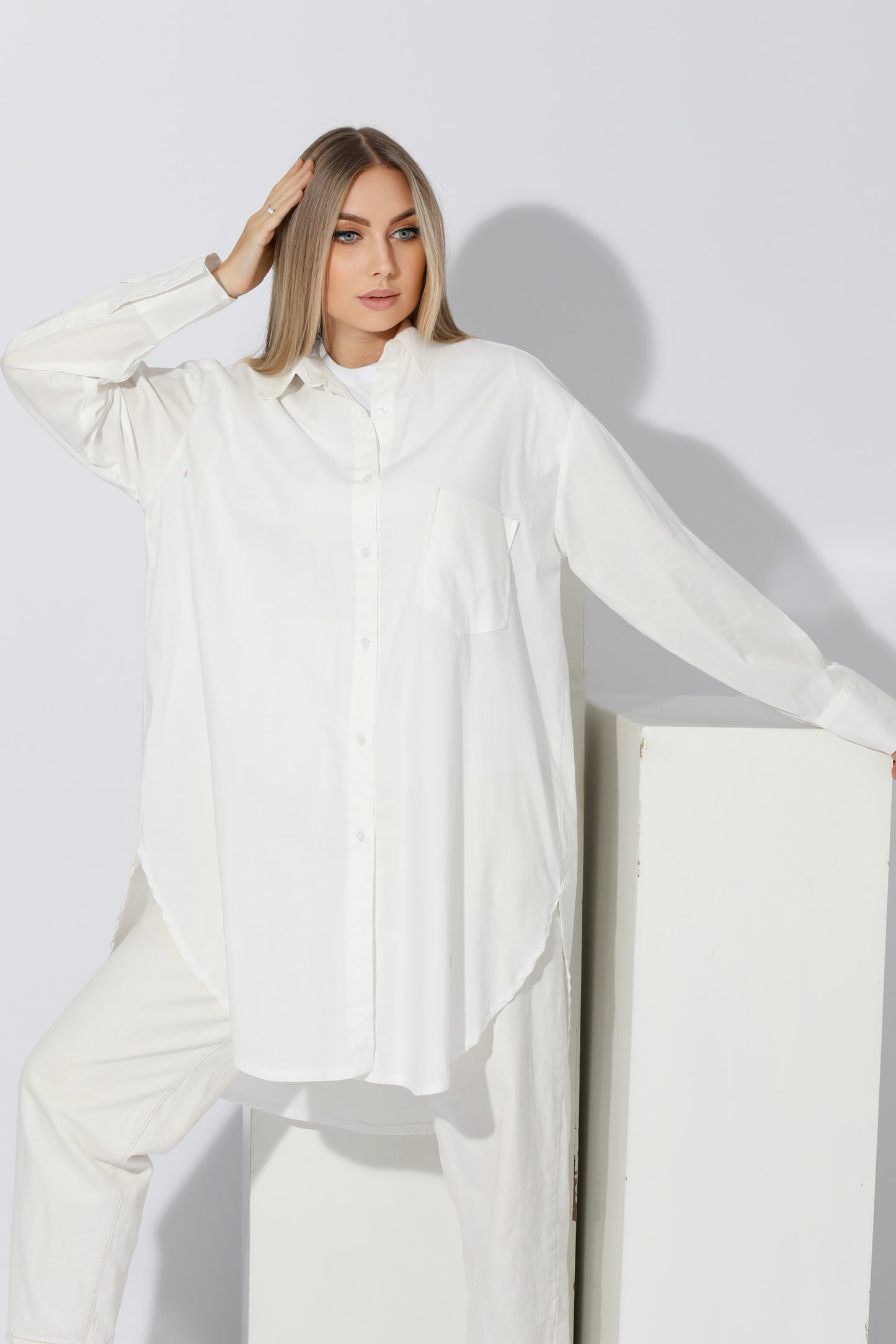 Oversized Shirt Dress - OffWhite