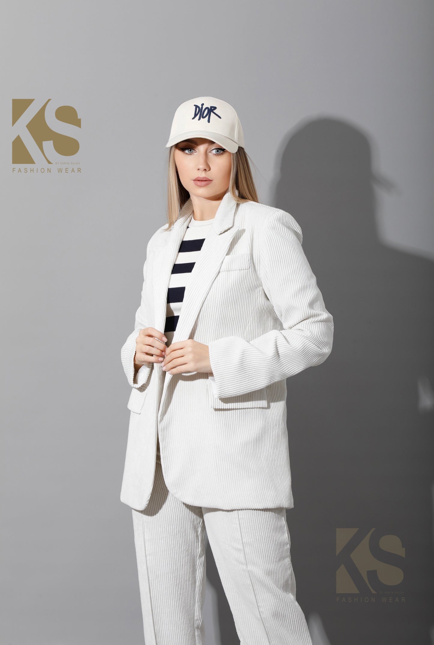 Tailored Oversized Suits - White Velvet