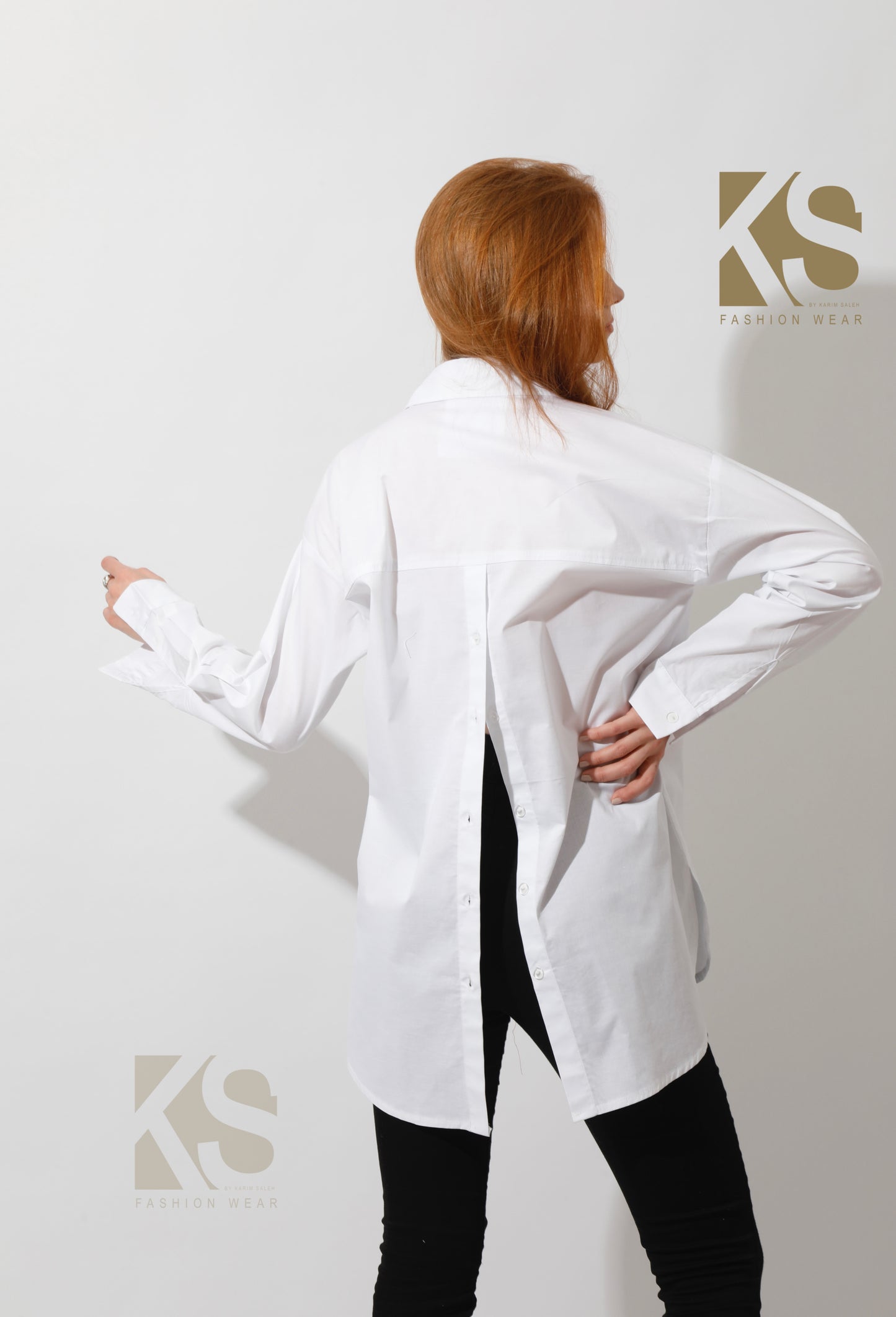 Buttons Back Shirt - White