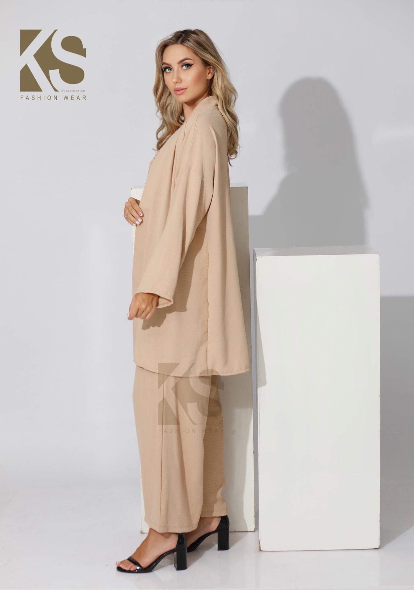 Co-ord Kimono - Beige