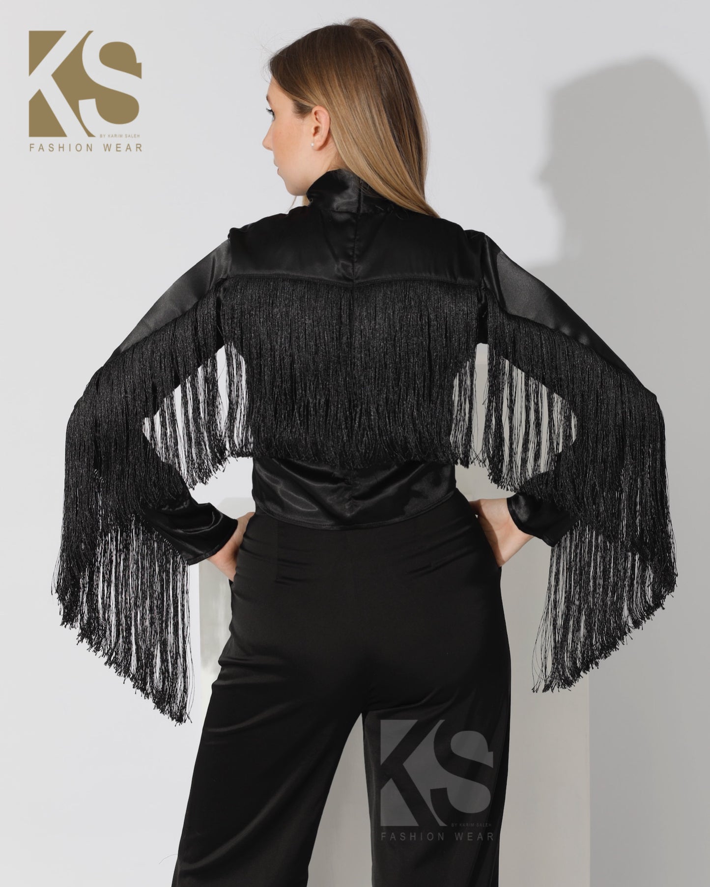 Fringed Blouse - Black