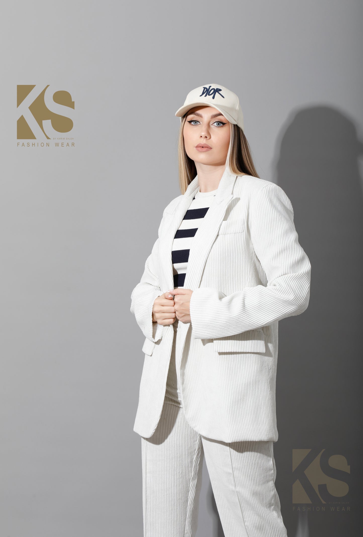 Tailored Oversized Suits - White Velvet