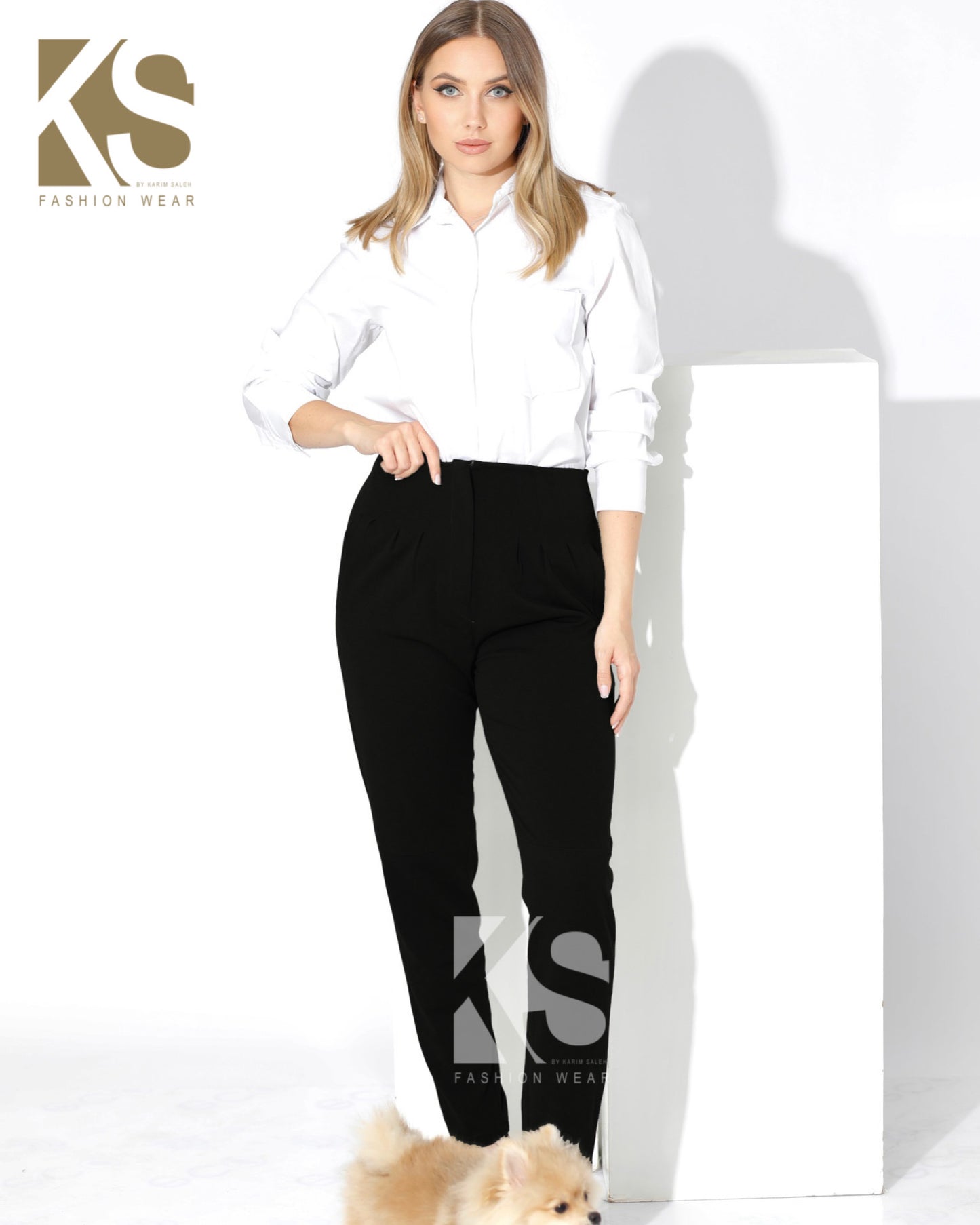 High Waist Trousers - Black