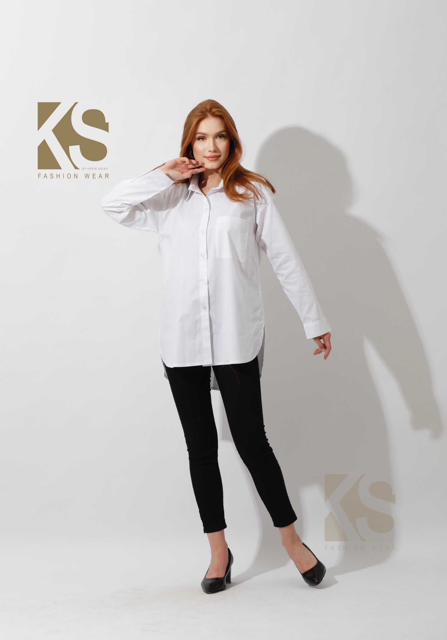 Buttons Back Shirt - White