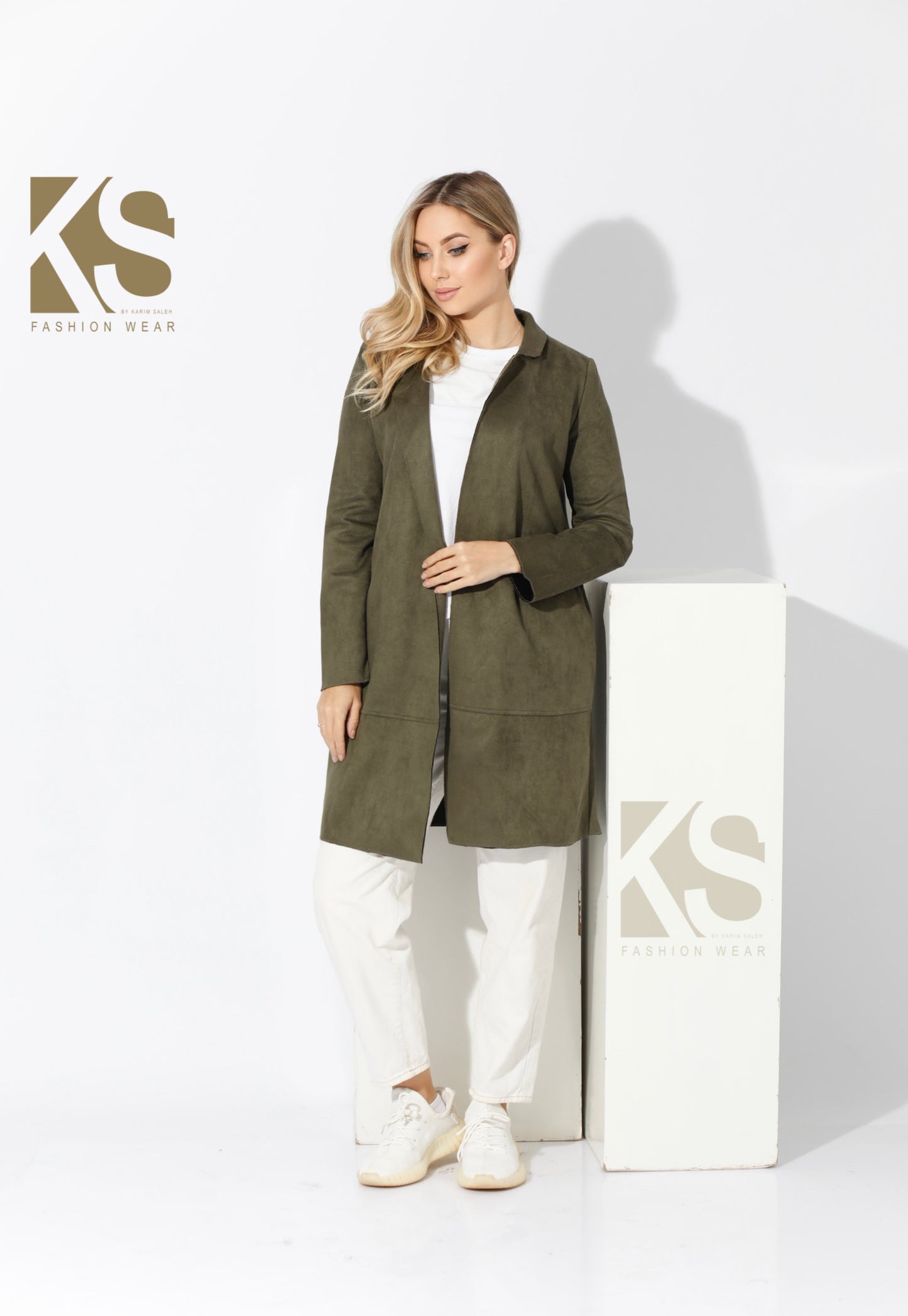 Open Front Cardigan - Olive