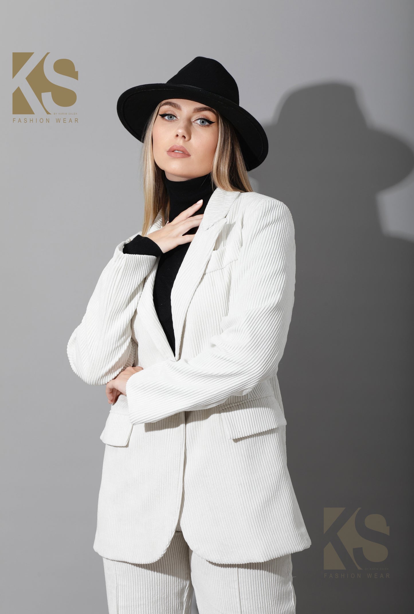 Tailored Oversized Suits - White Velvet