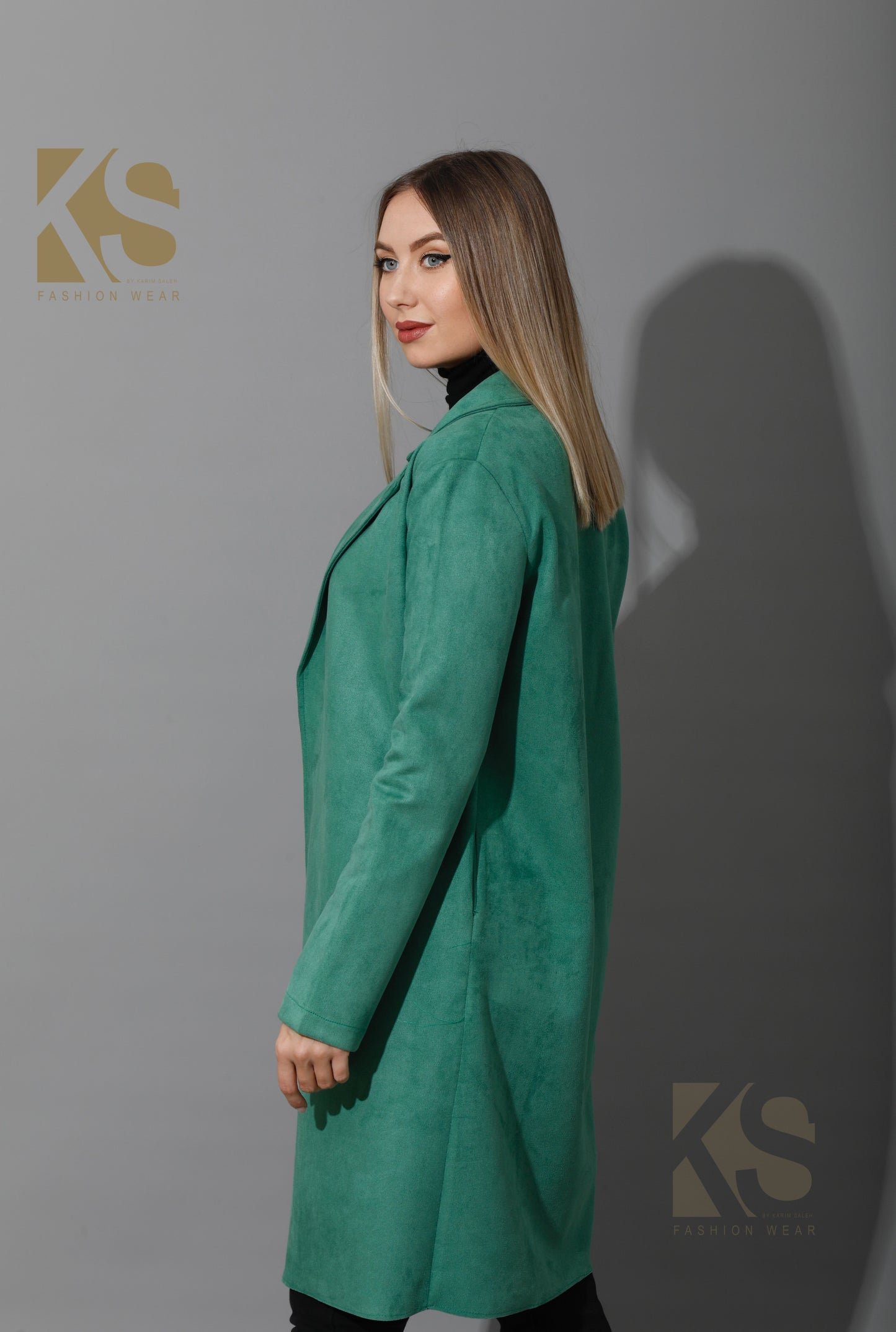 Open Front Cardigan - Green