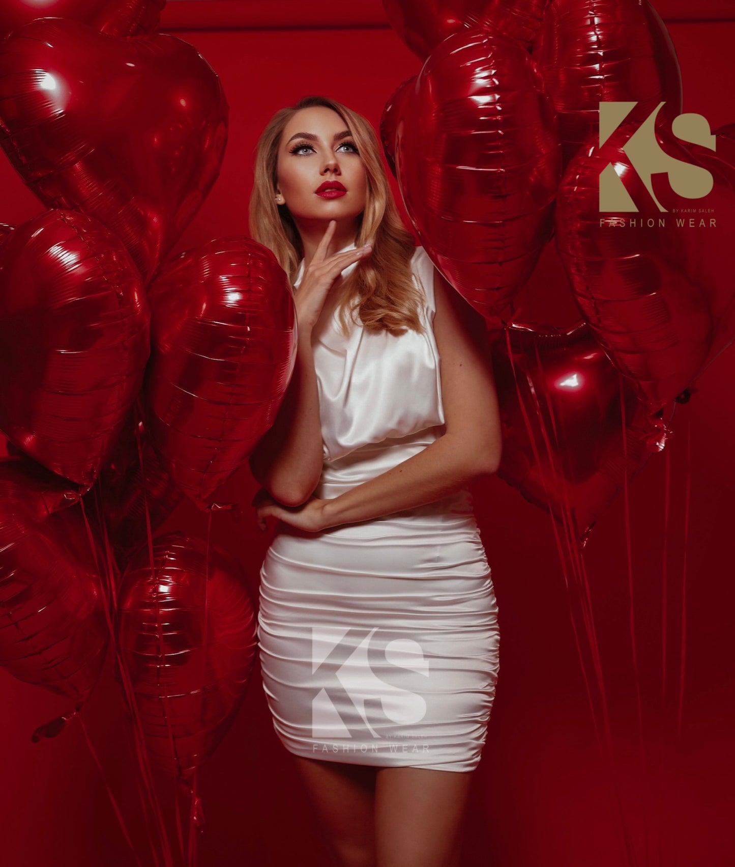 Short Dress Satin- Off White