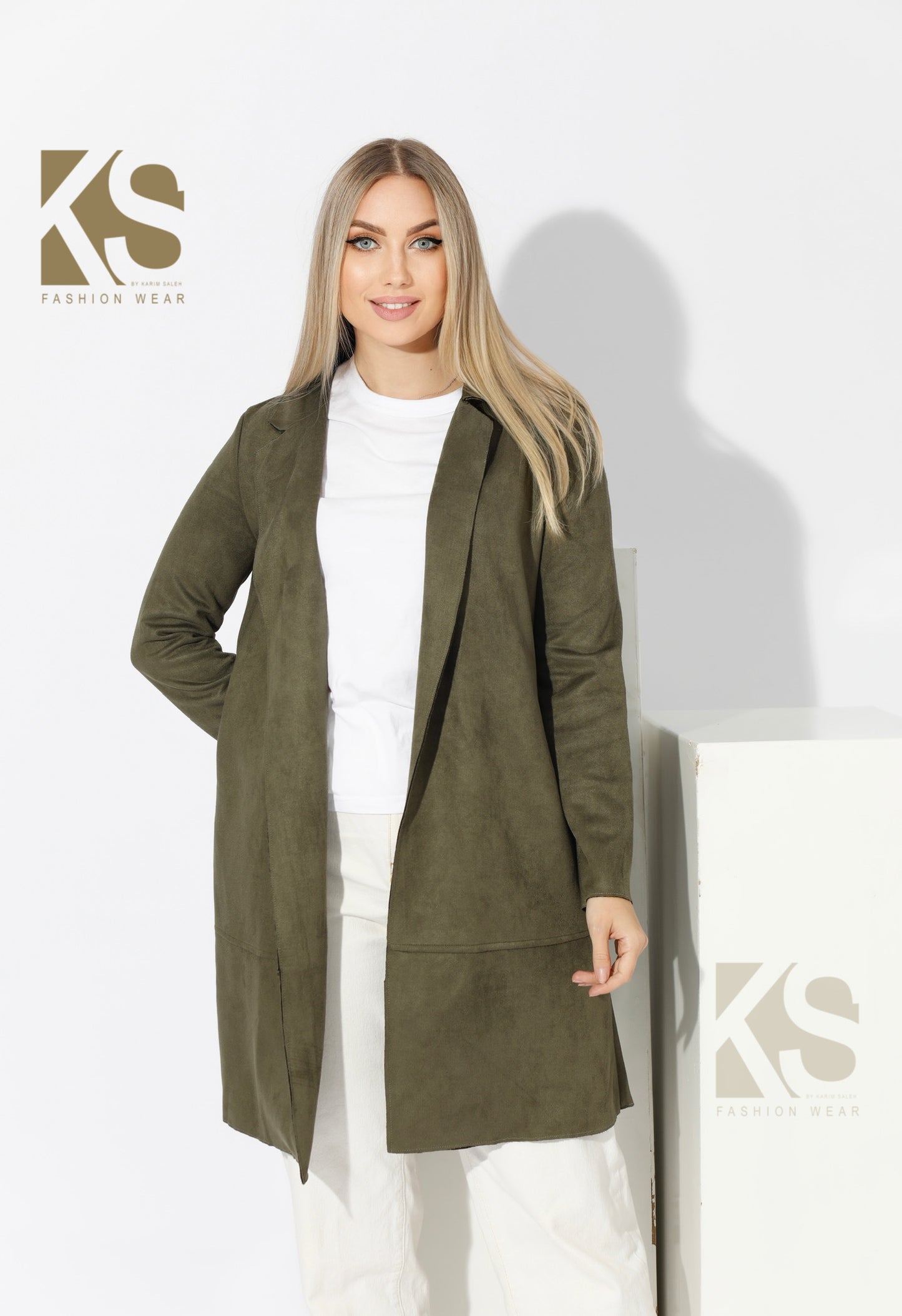 Open Front Cardigan - Olive