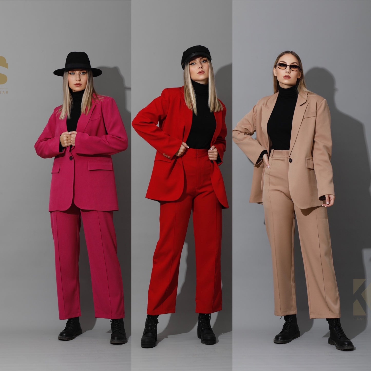 Tailored Oversized Suits - Red