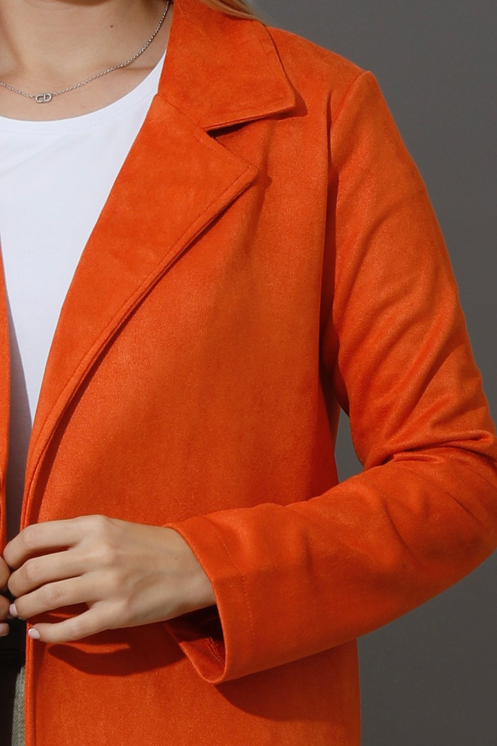 Open Front Cardigan - Orange