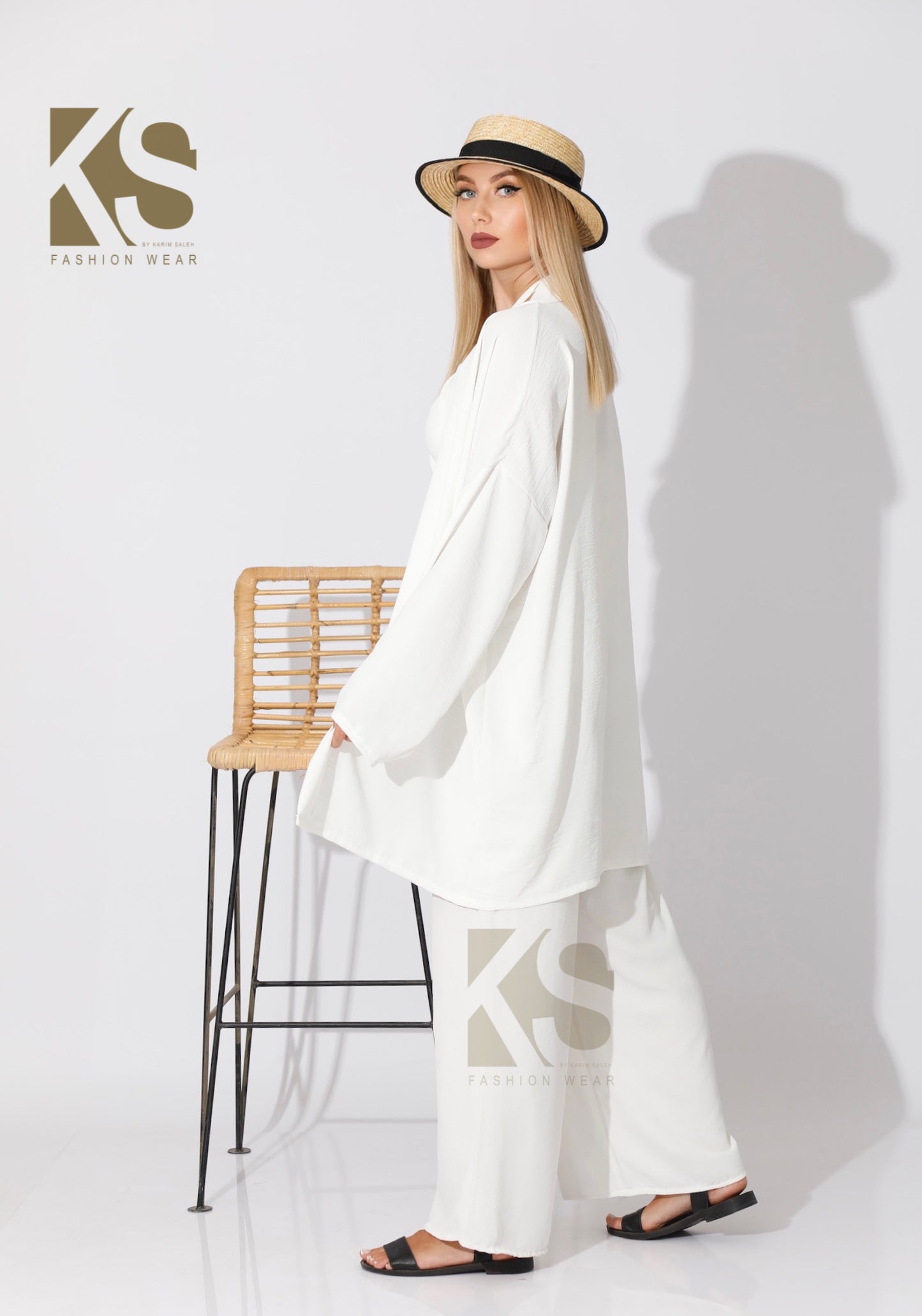 Co-ord Kimono - White