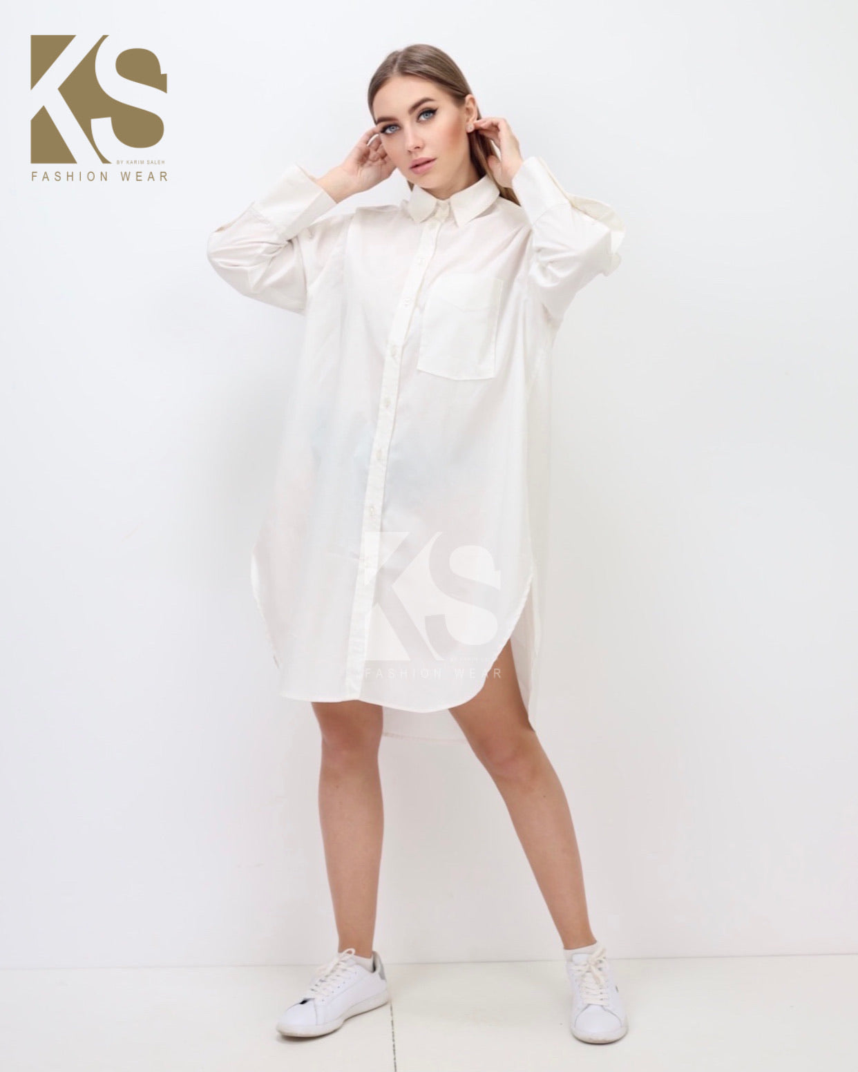 Oversized Shirt Dress - OffWhite