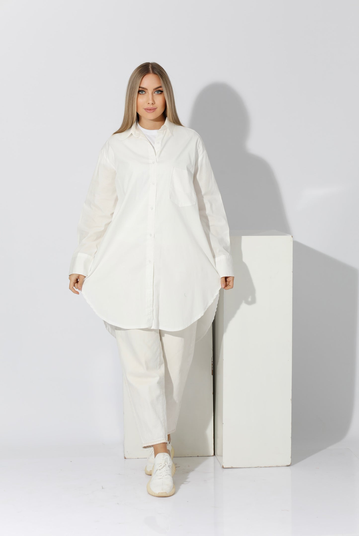 Oversized Shirt Dress - OffWhite