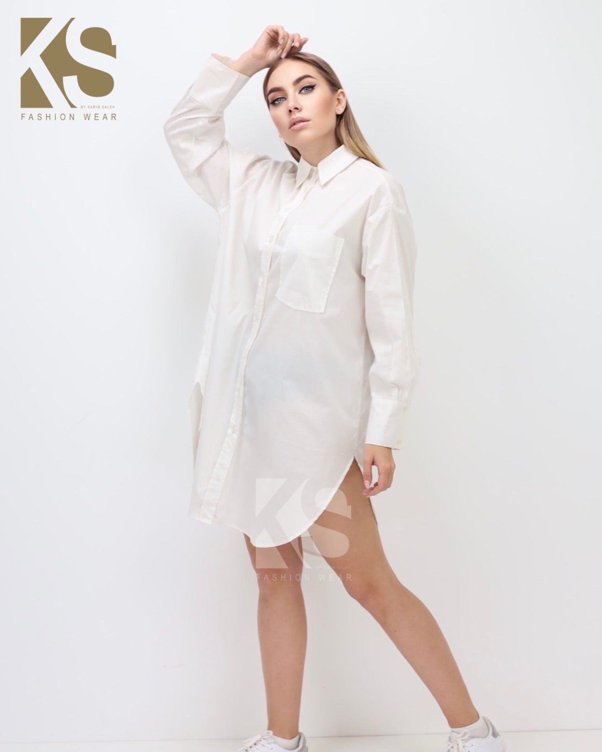 Oversized Shirt Dress - OffWhite