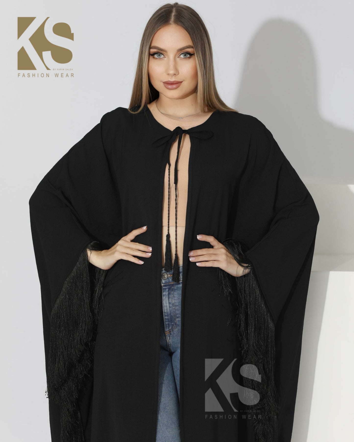 Fringed Cardigan - Black