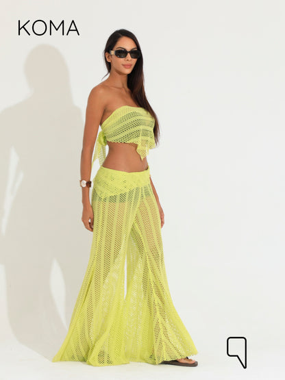 Paula knitted Top - Lime Green